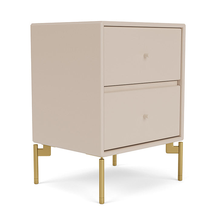 Montana Drift Drawer Module With Legs, Clay/Brass