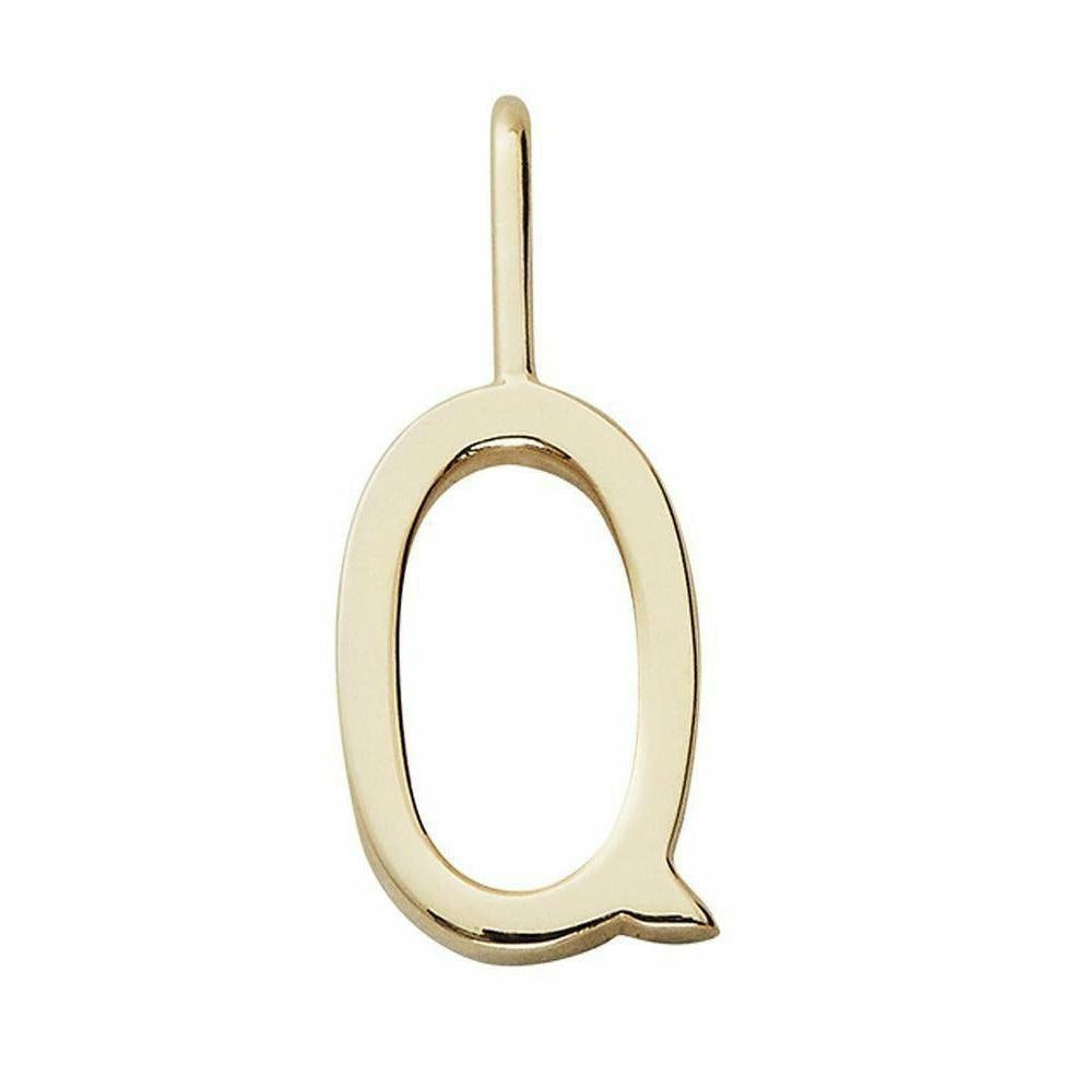 Designbrev bokstäver som hänger ett z 16 mm, guld, q