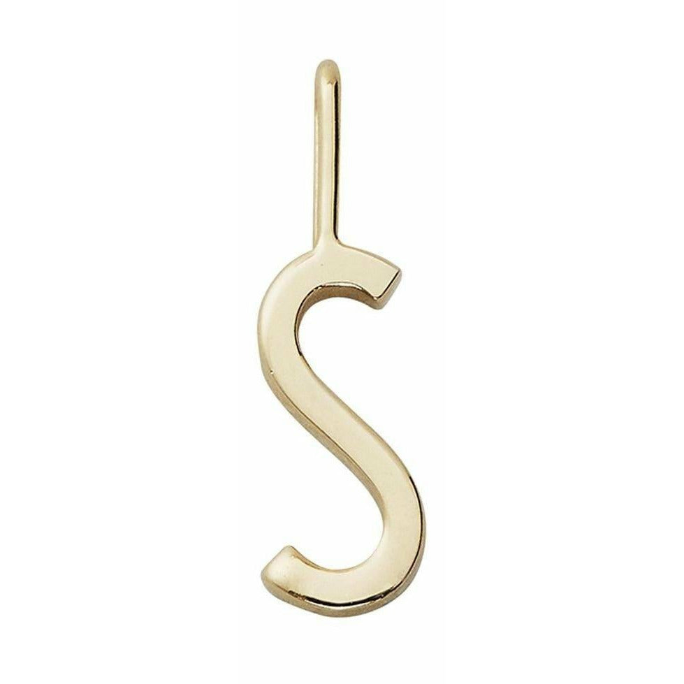 Designbrev bokstäver som hänger ett z 16 mm, guld, s