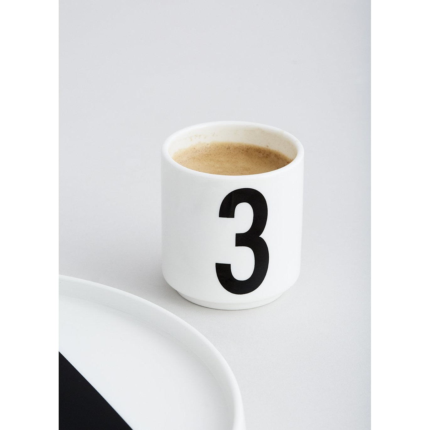 Lettres de conception tasses expresso 1 4 set, blanc