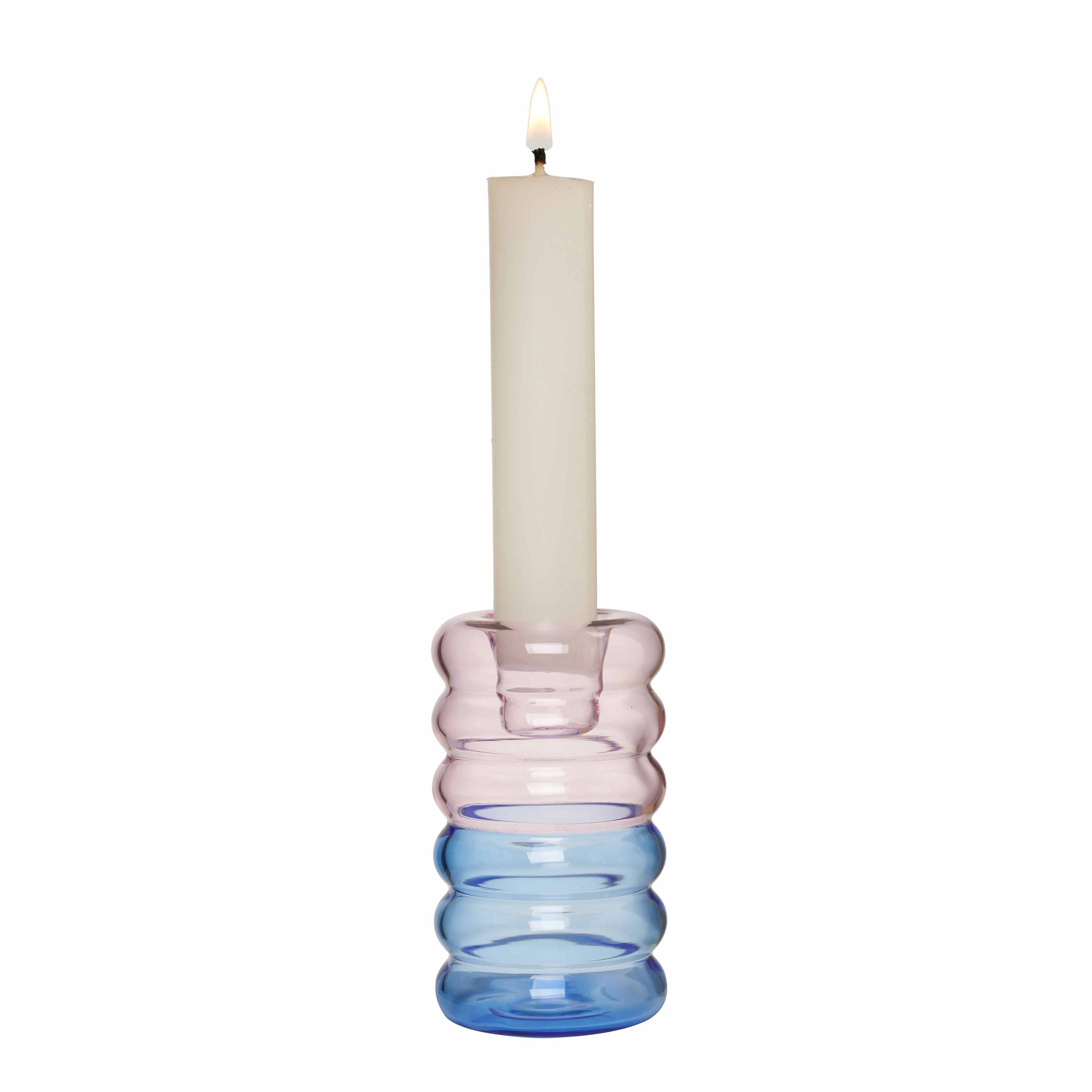 Design bogstaver Hoop Candle Holder, Pink/Blue