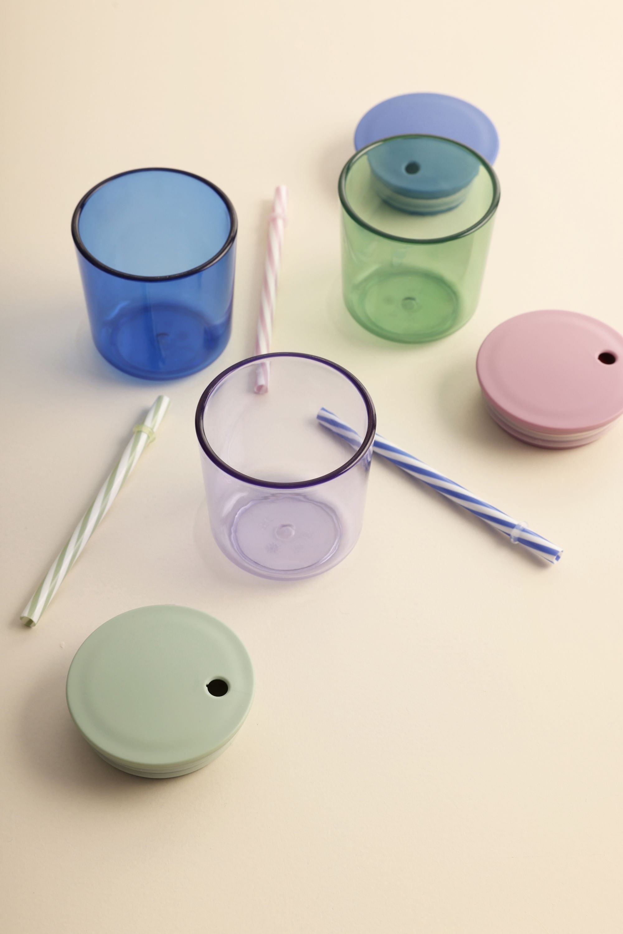 Letras de diseño Tapa de paja para tazas eCOZEN y vasos para beber, verde