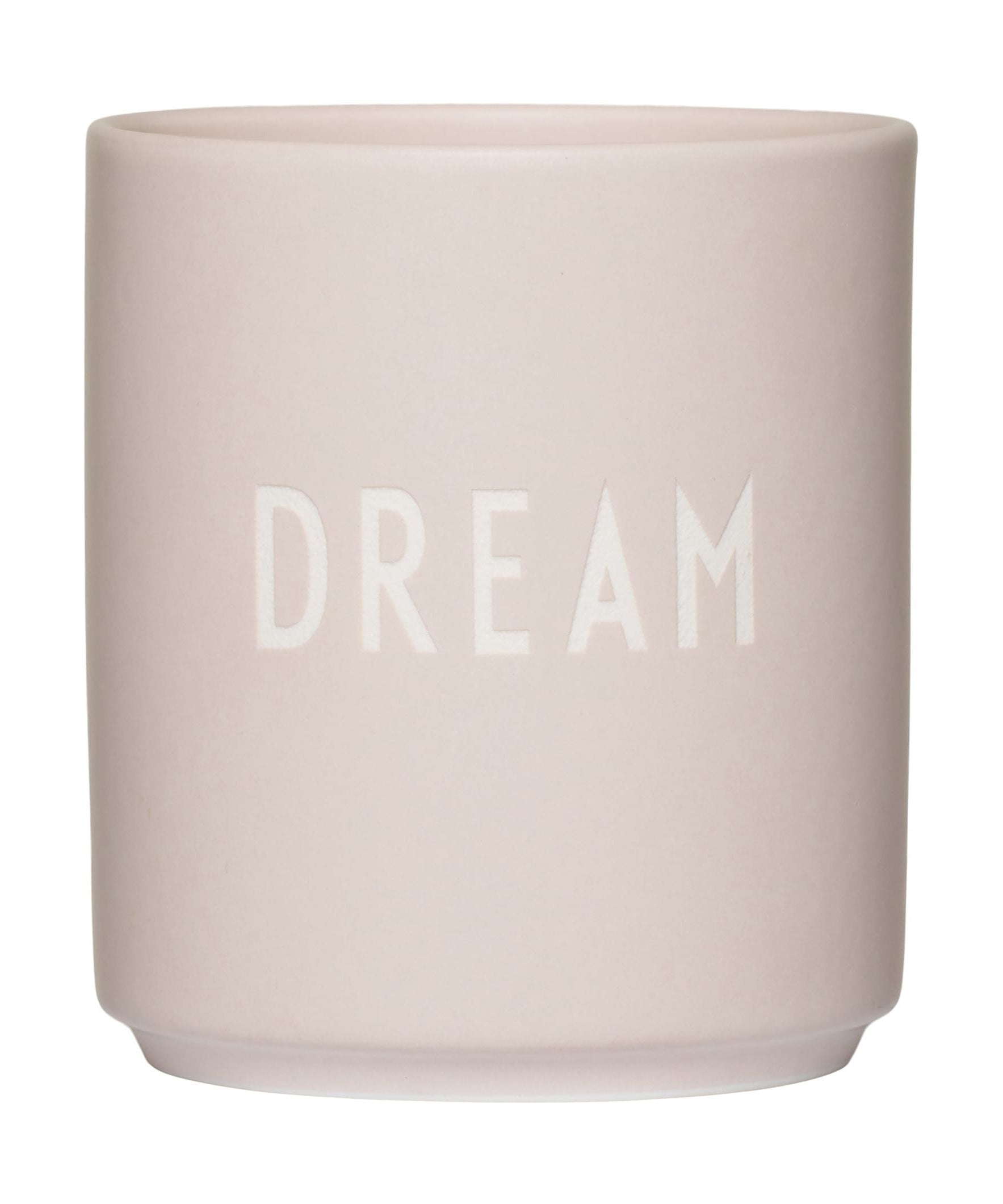 Rêve de tasse préférée de la lettre de design, beige pastel