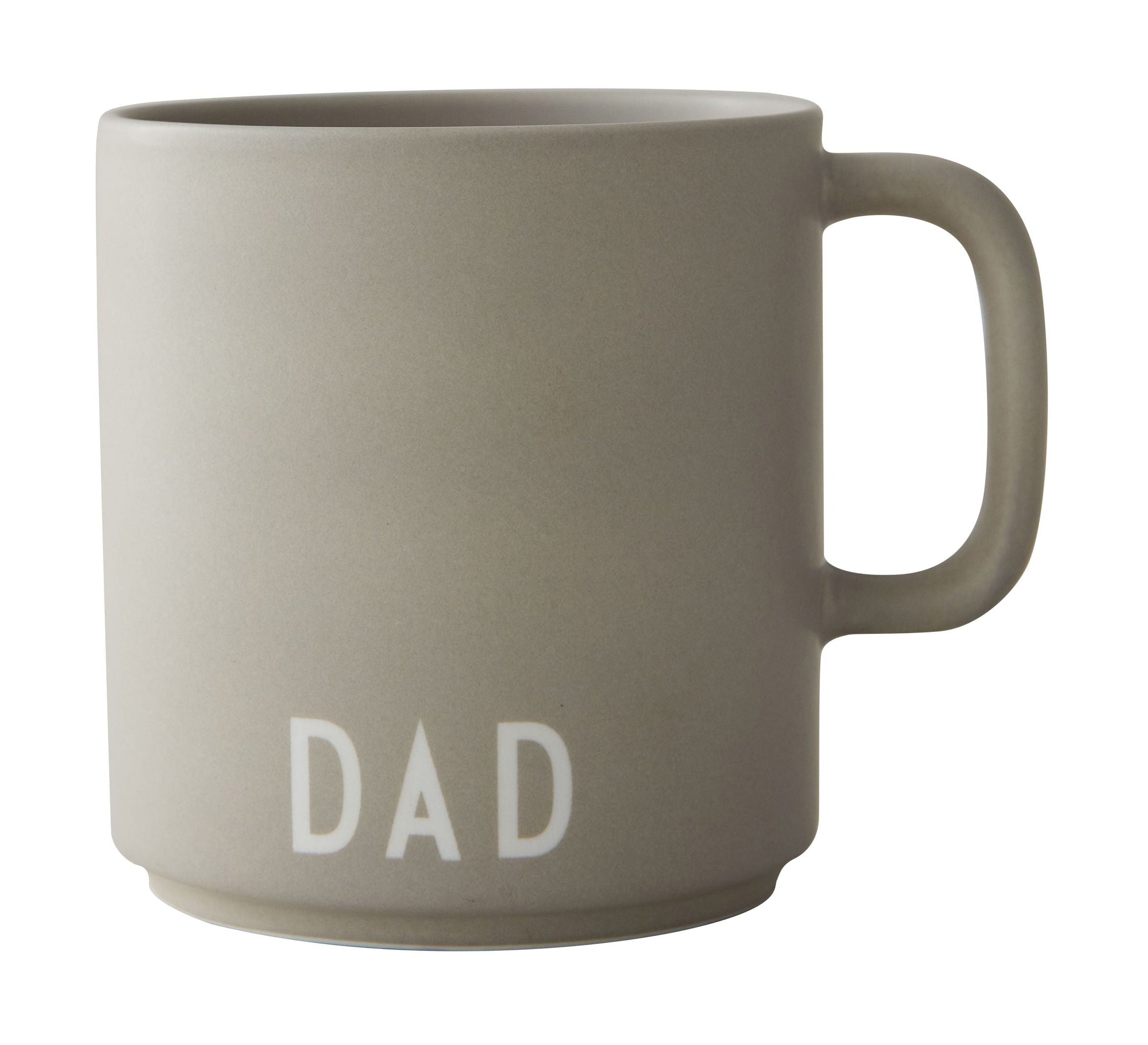 Mug de conception des lettres préférées avec Hade papa, gris cool