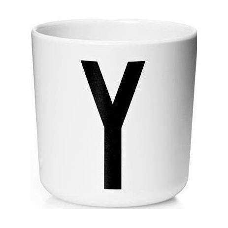 Letras de diseño Taza Melamine para niños A Z, Y