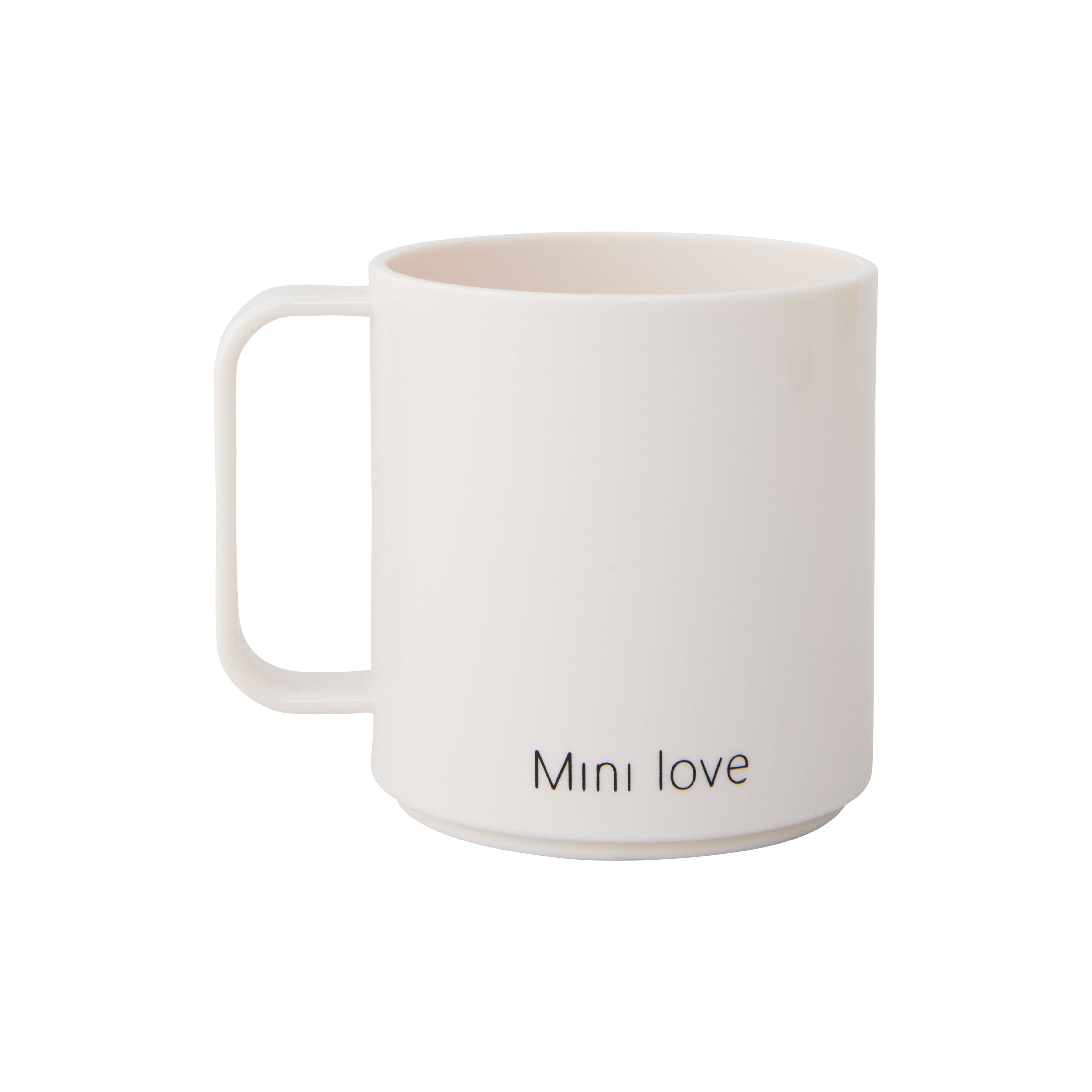 Design Letters Mini Love Mug With Handle, Beige