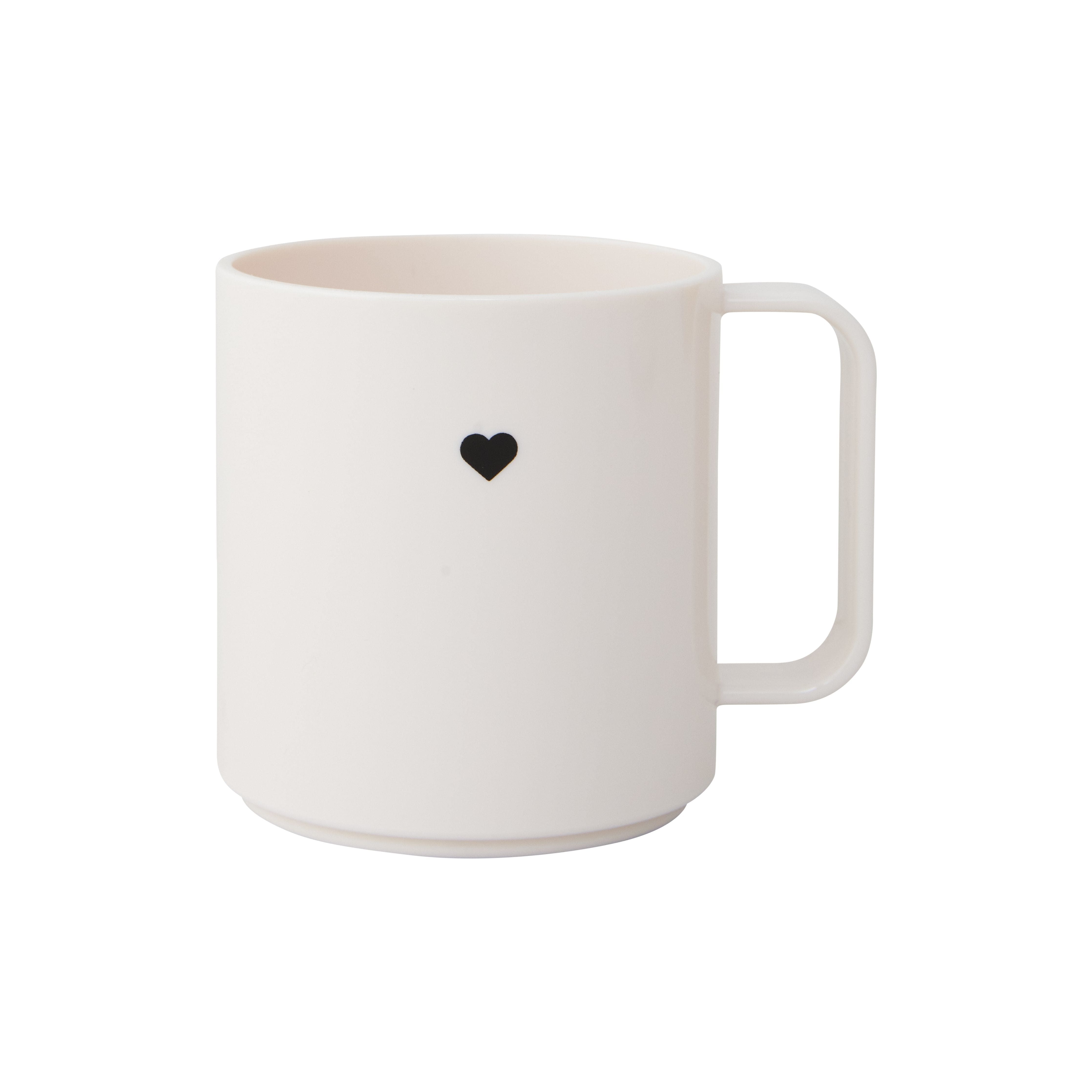 Letras de diseño mini taza de amor con mango, beige