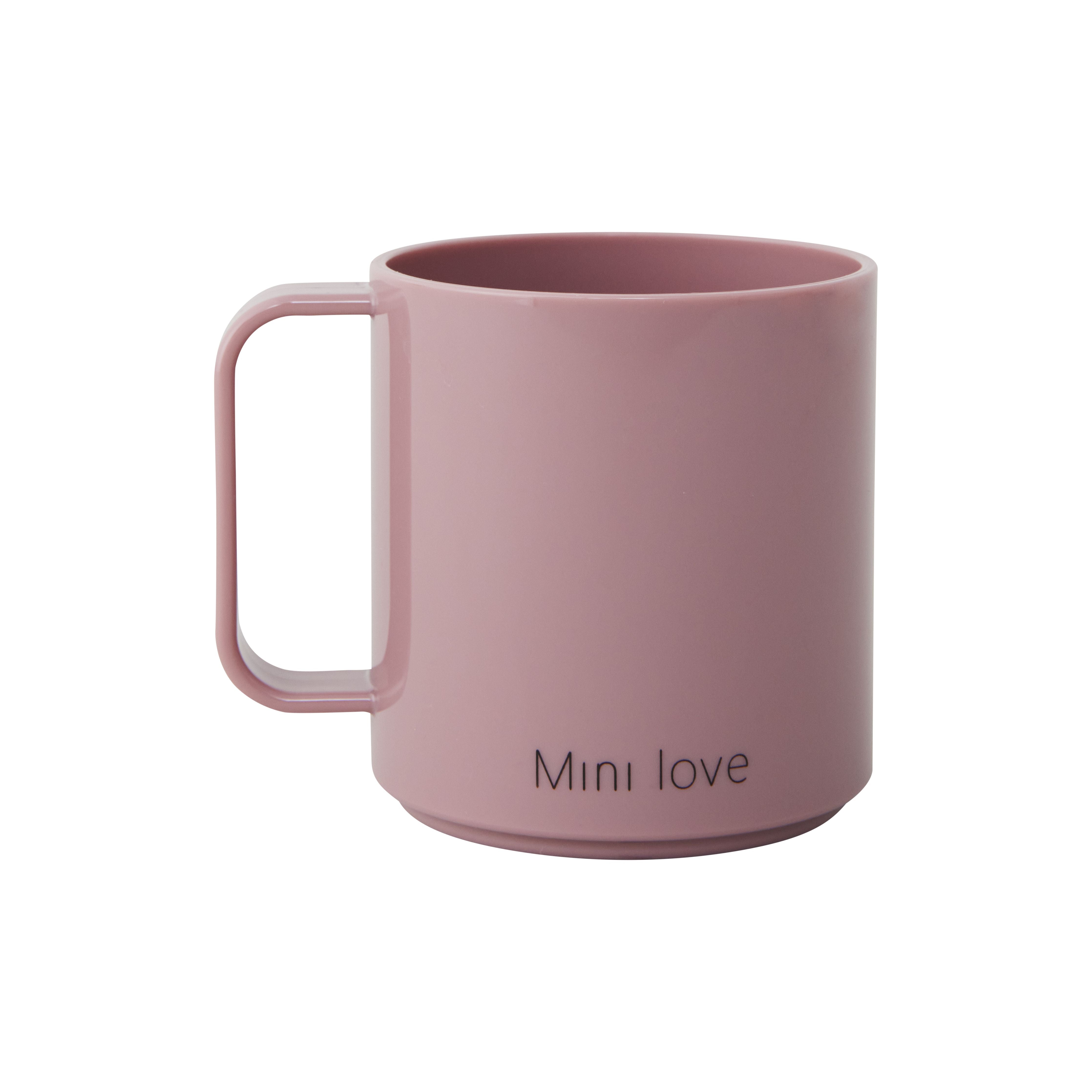 Letras de diseño Mini Taza de amor con mango, rosa