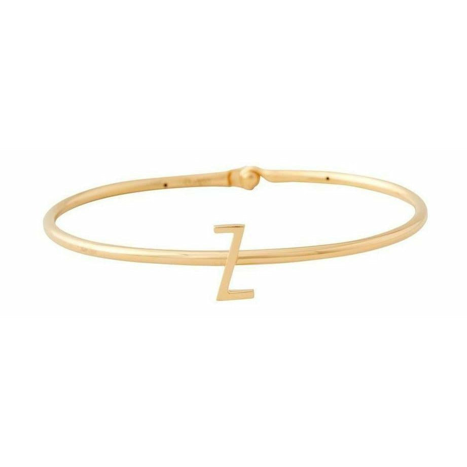 Design bogstaver min bangle z bangle, 18k guldbelagt sølv