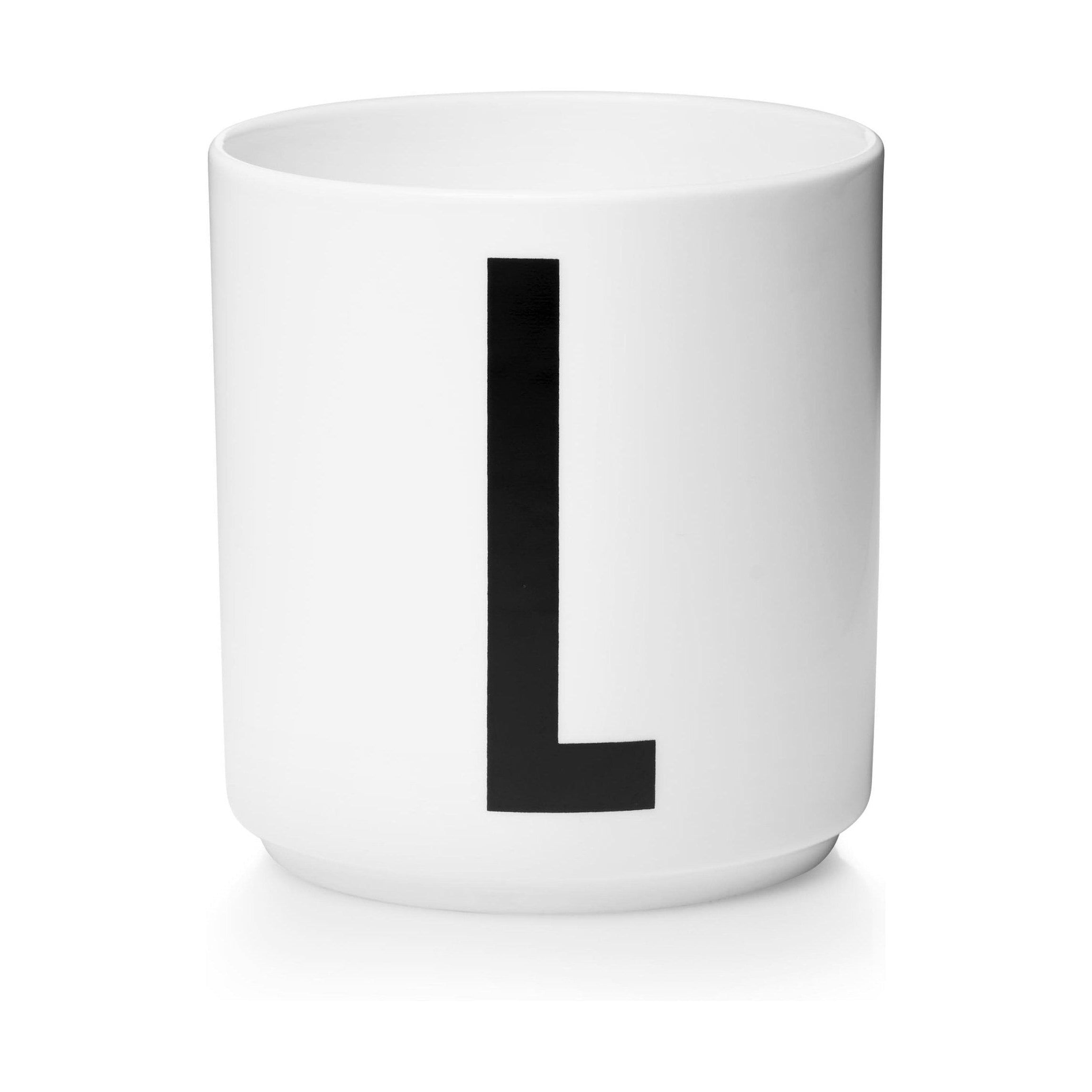 Lettres de conception Mug de porcelaine personnelle a z, blanc, l