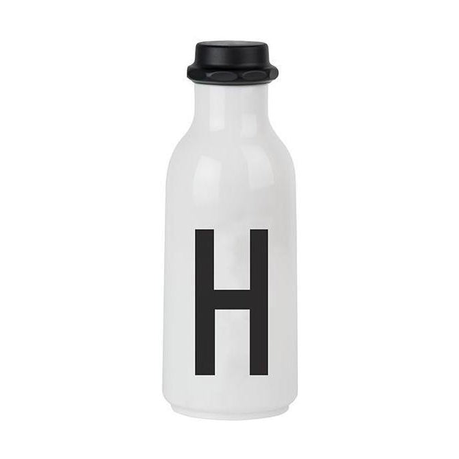 Letras de diseño Botella de agua personal A Z, H