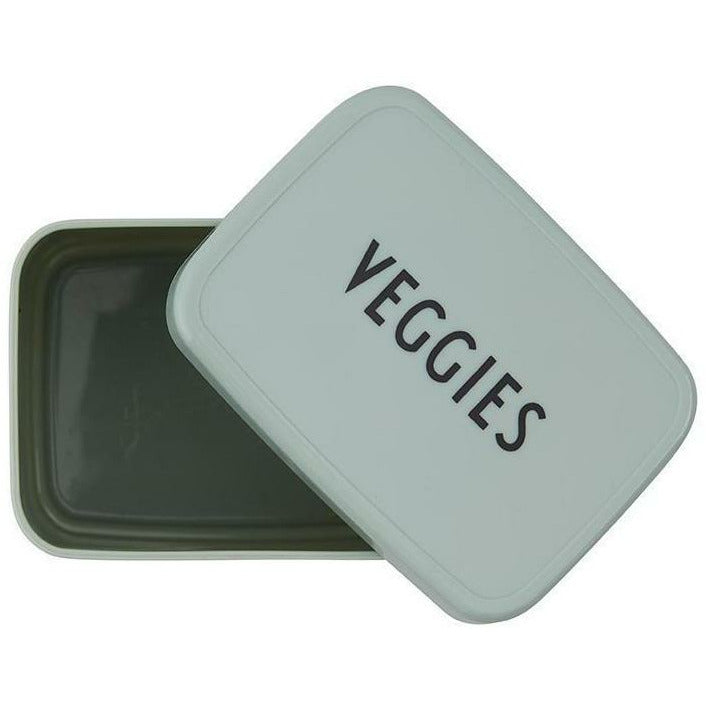 Caja de bocadillos de diseño de letras, verde