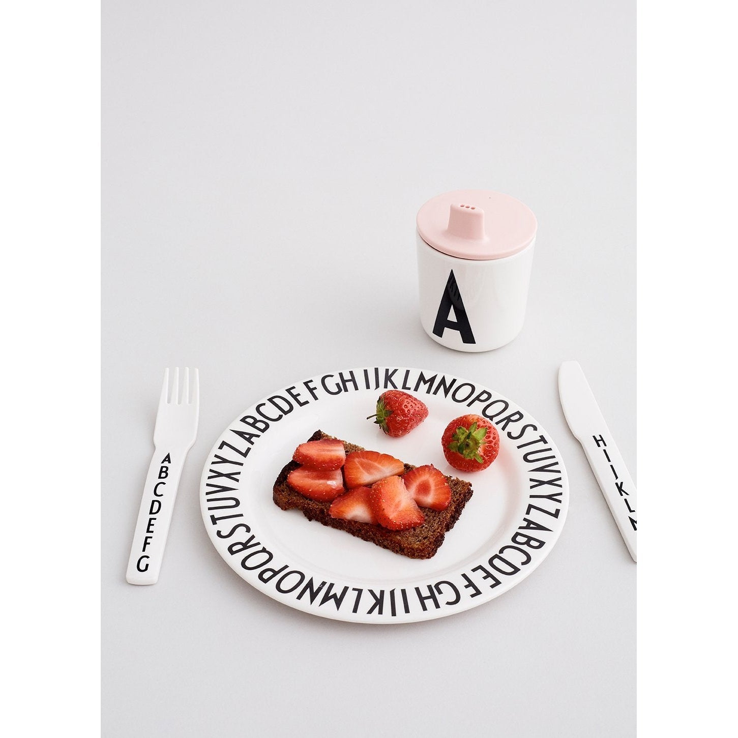 Design Letters Drinking Lid For Abc Melamine Cup, Pink