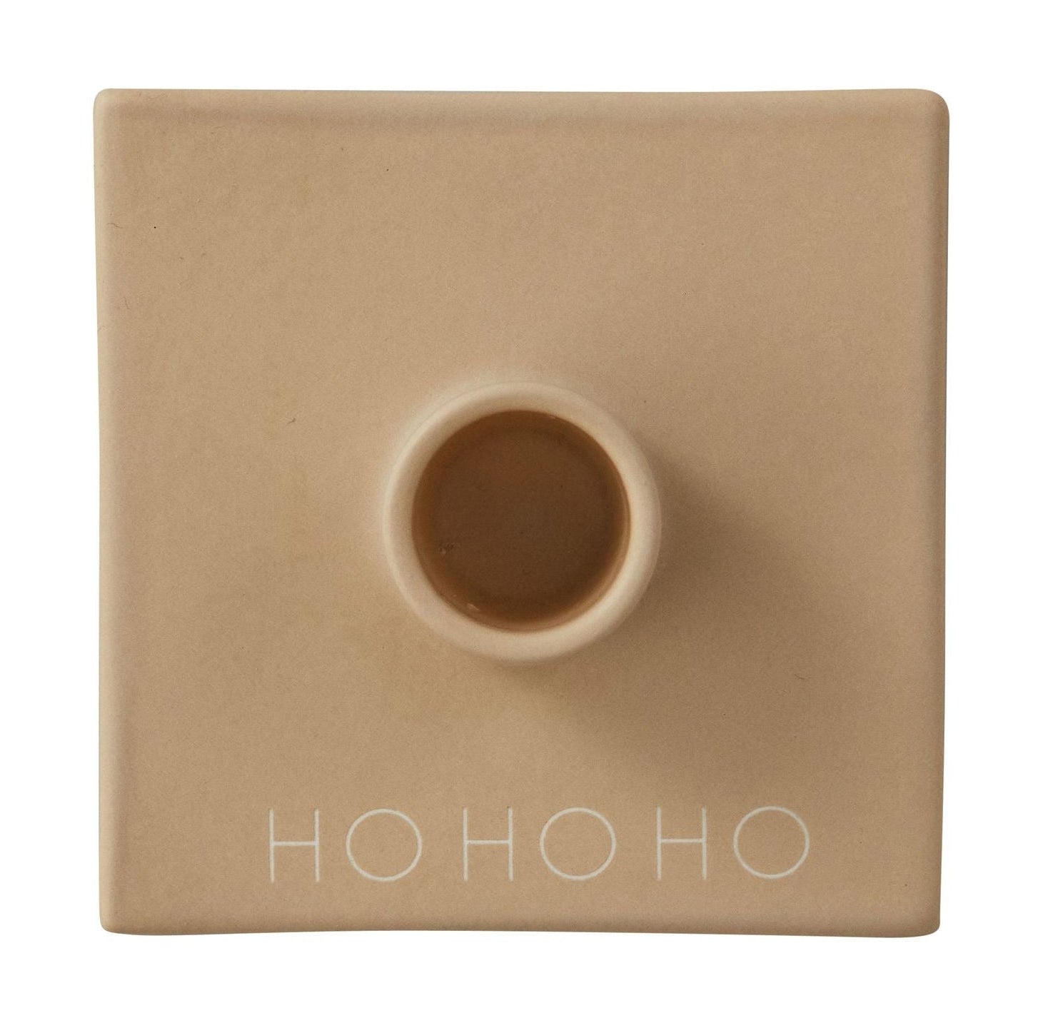 Lettres de conception Bougie de Noël tenant Hoho, Beige