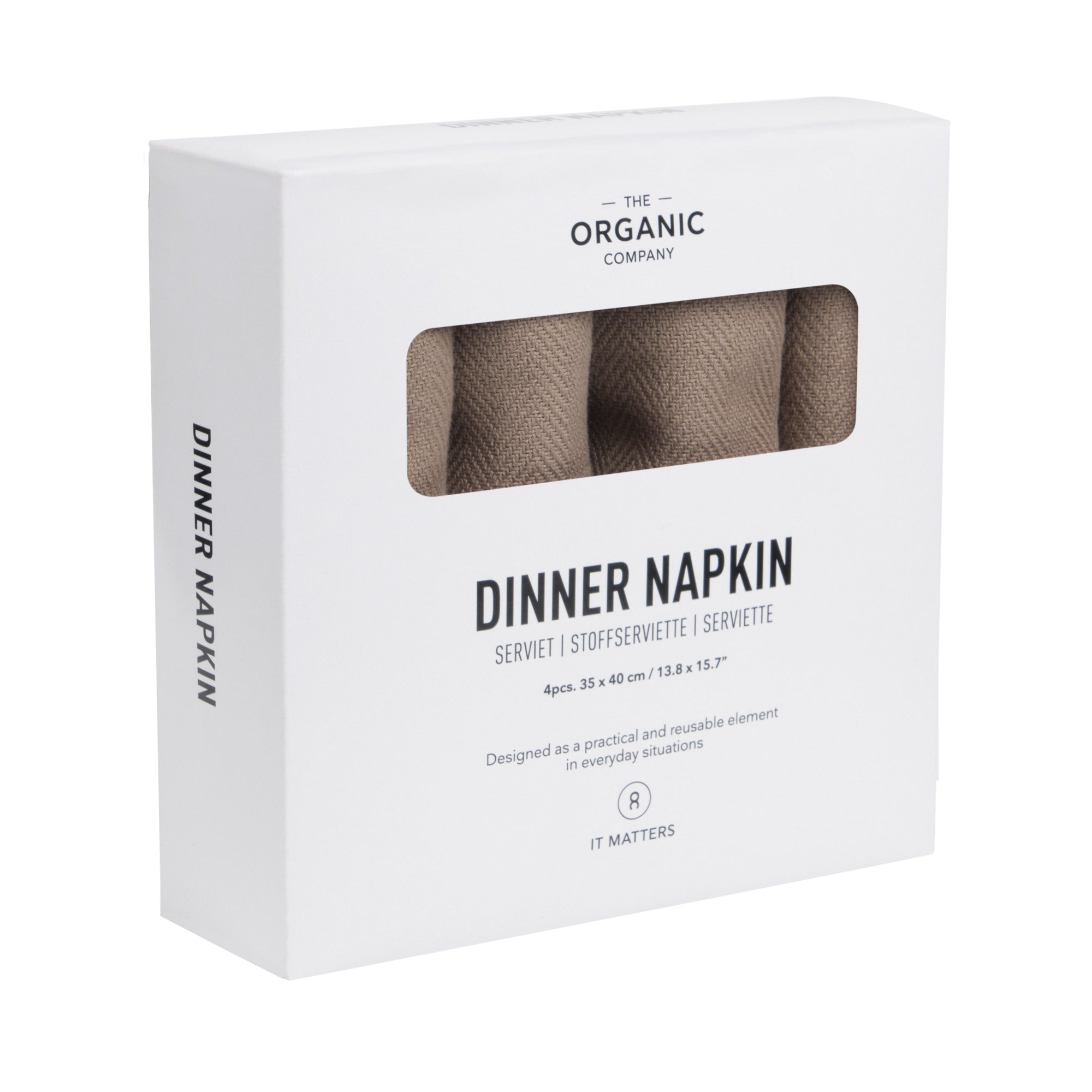 The Organic Company Dinner Napkins, Clay