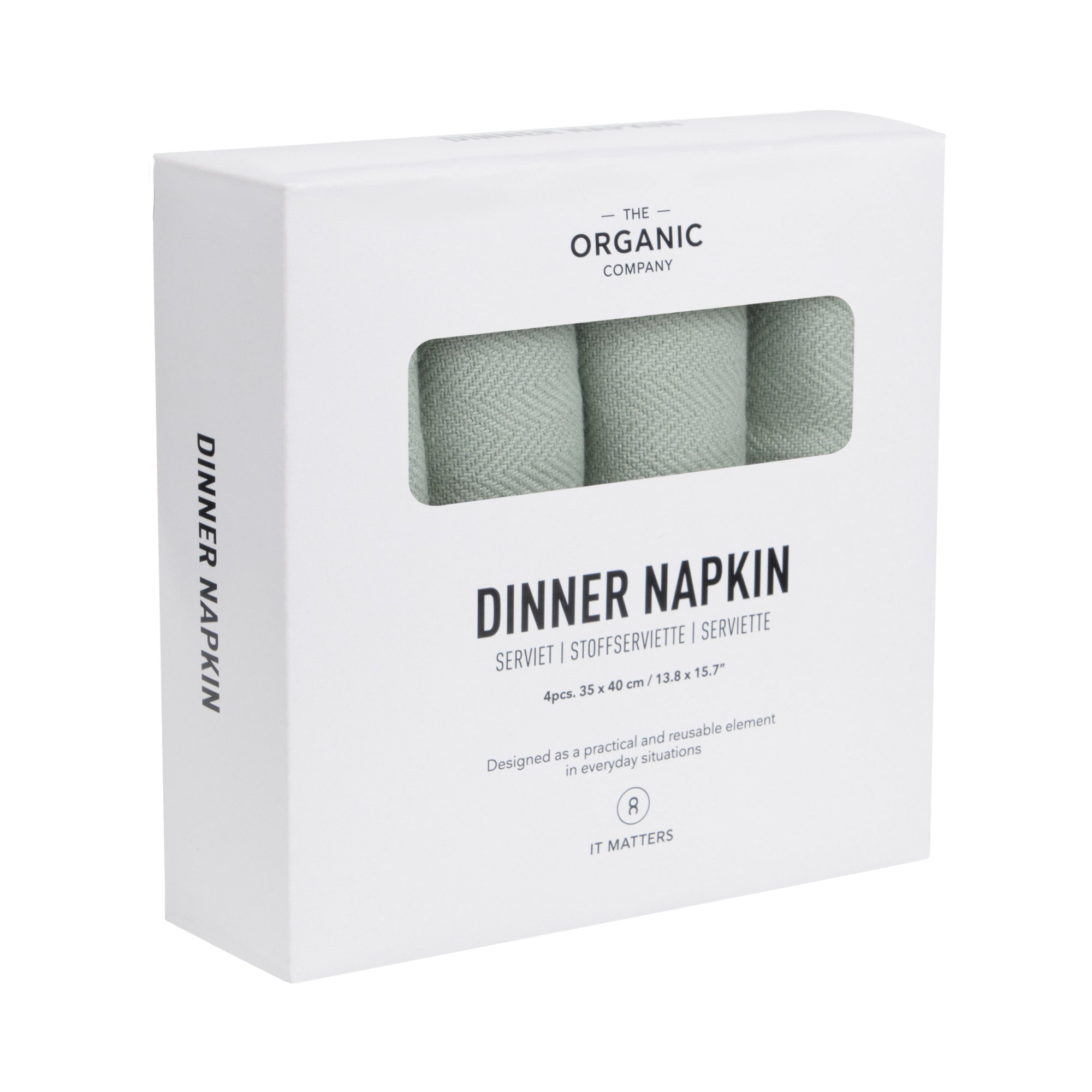 The Organic Company Dinner Napkins, Dusty Mint