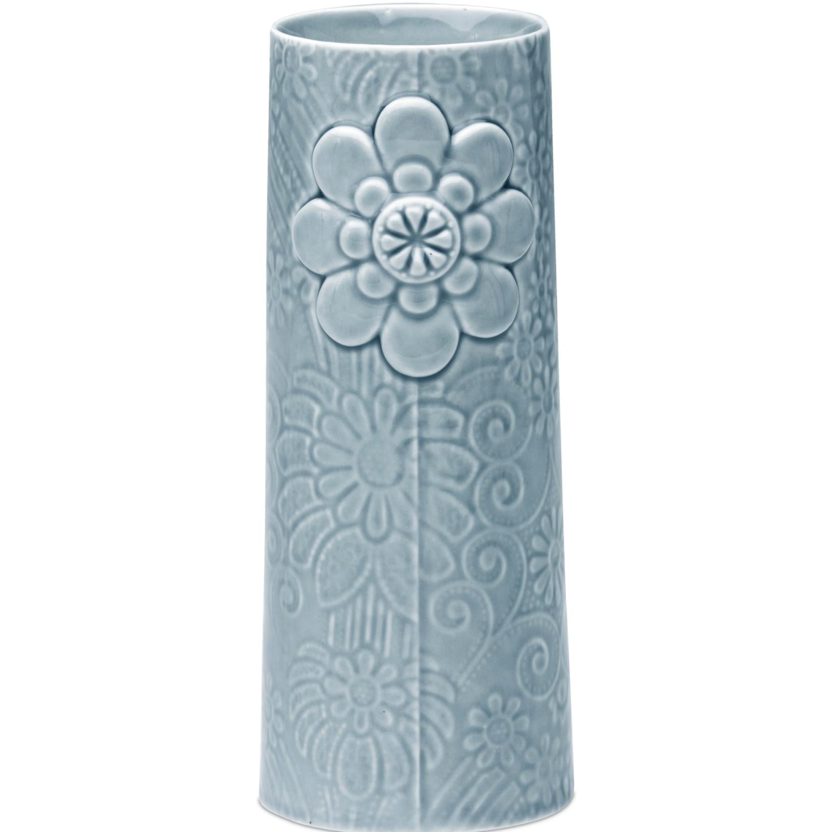 Vaso de flores do Dottir Pipanella azul/cinza, 18,8 cm