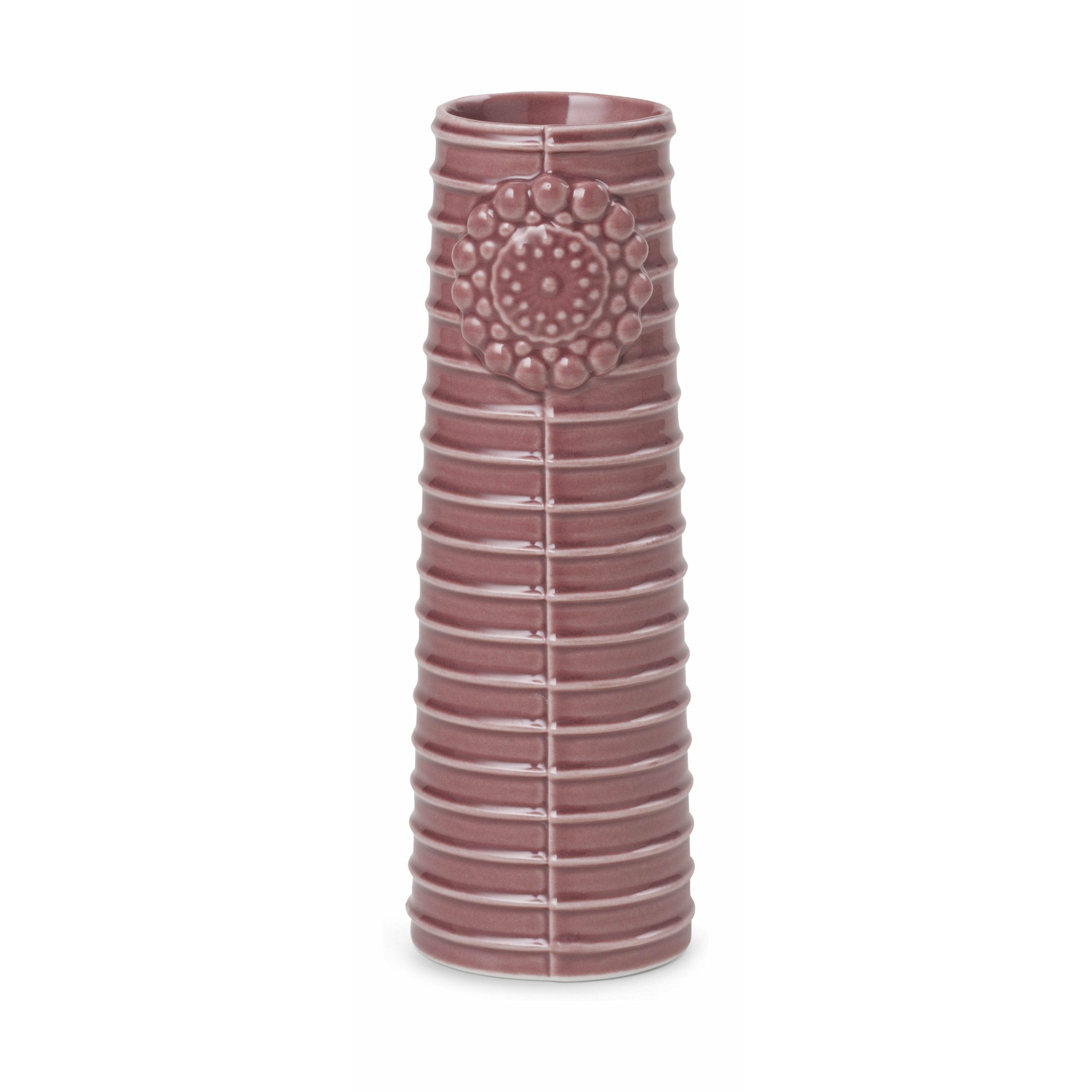 Dottir Pipenella linhas vaso empoeirado rosa, 15.2cm