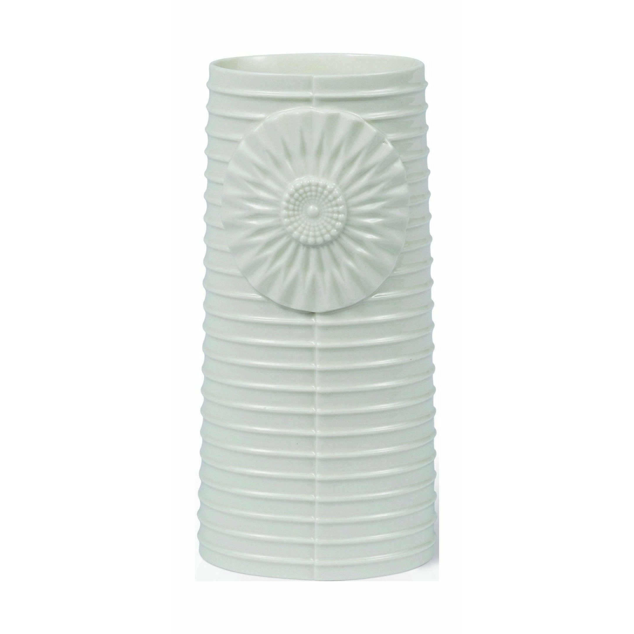 Dottir Pipanella Lignes vase ovale blanc, 18,1cm