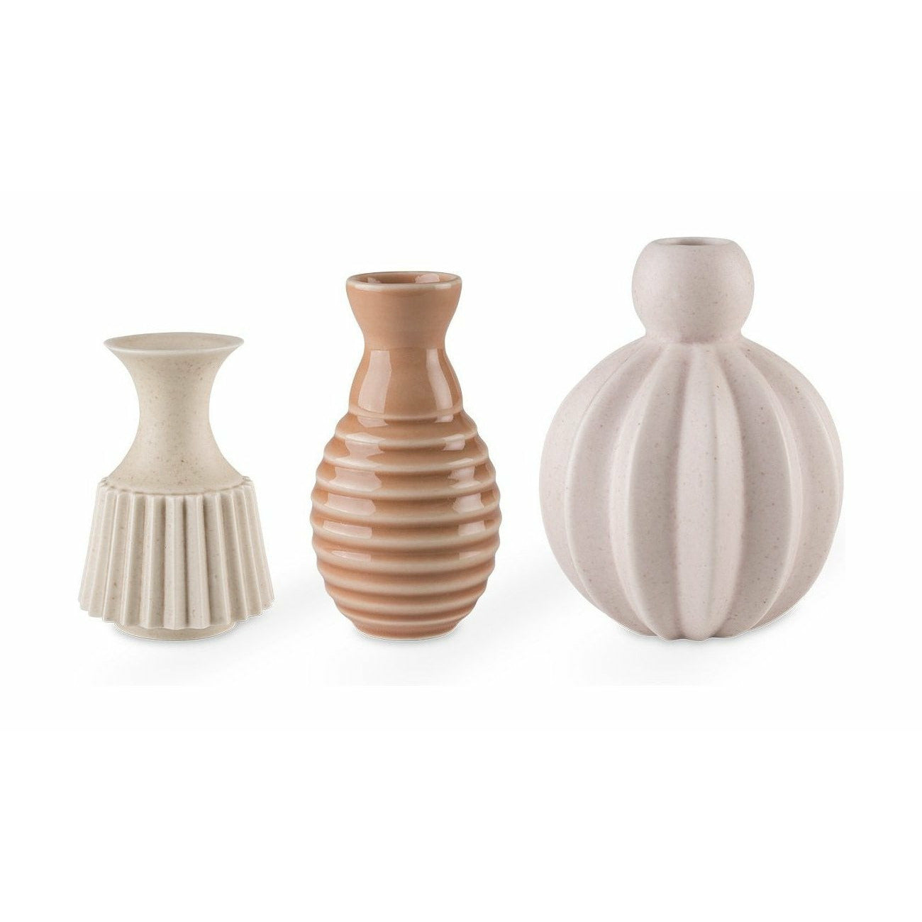 Dottir Samsurium Minibell Vase Set, Koralle