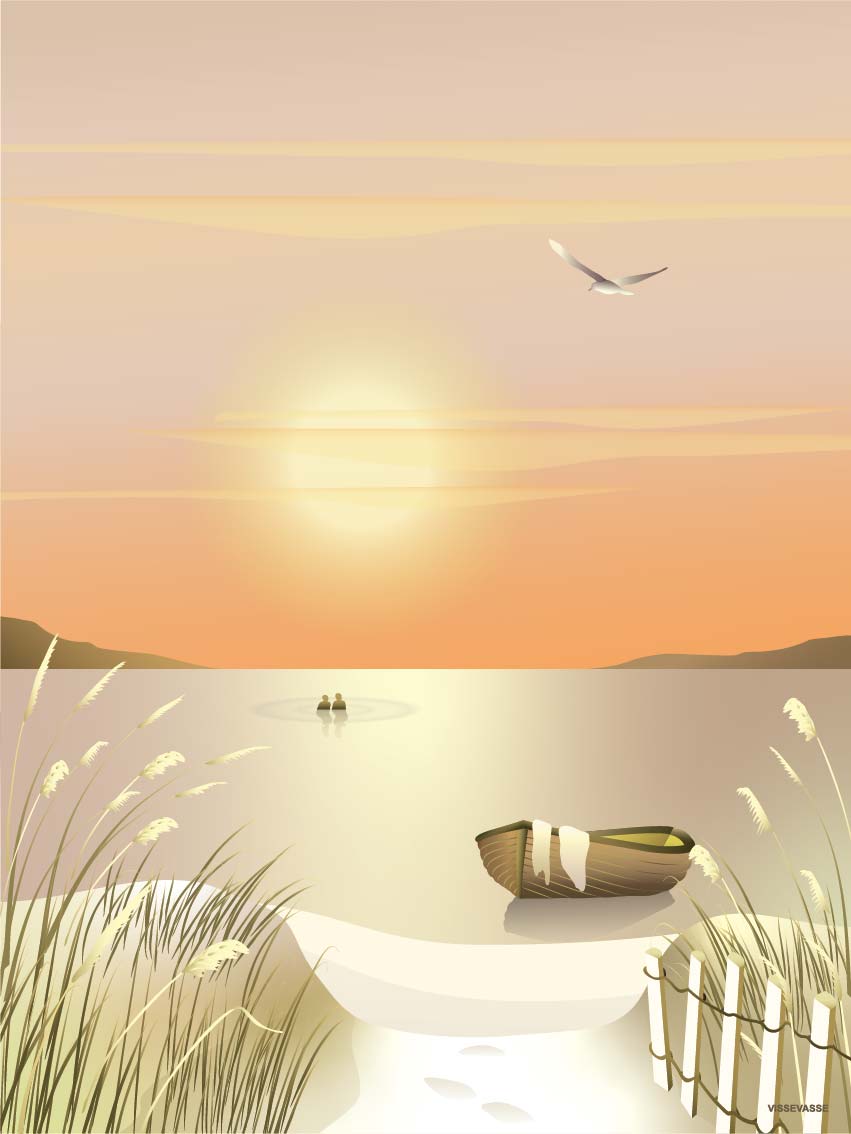 Affiche Vissevasse Dunes, 15x21 cm
