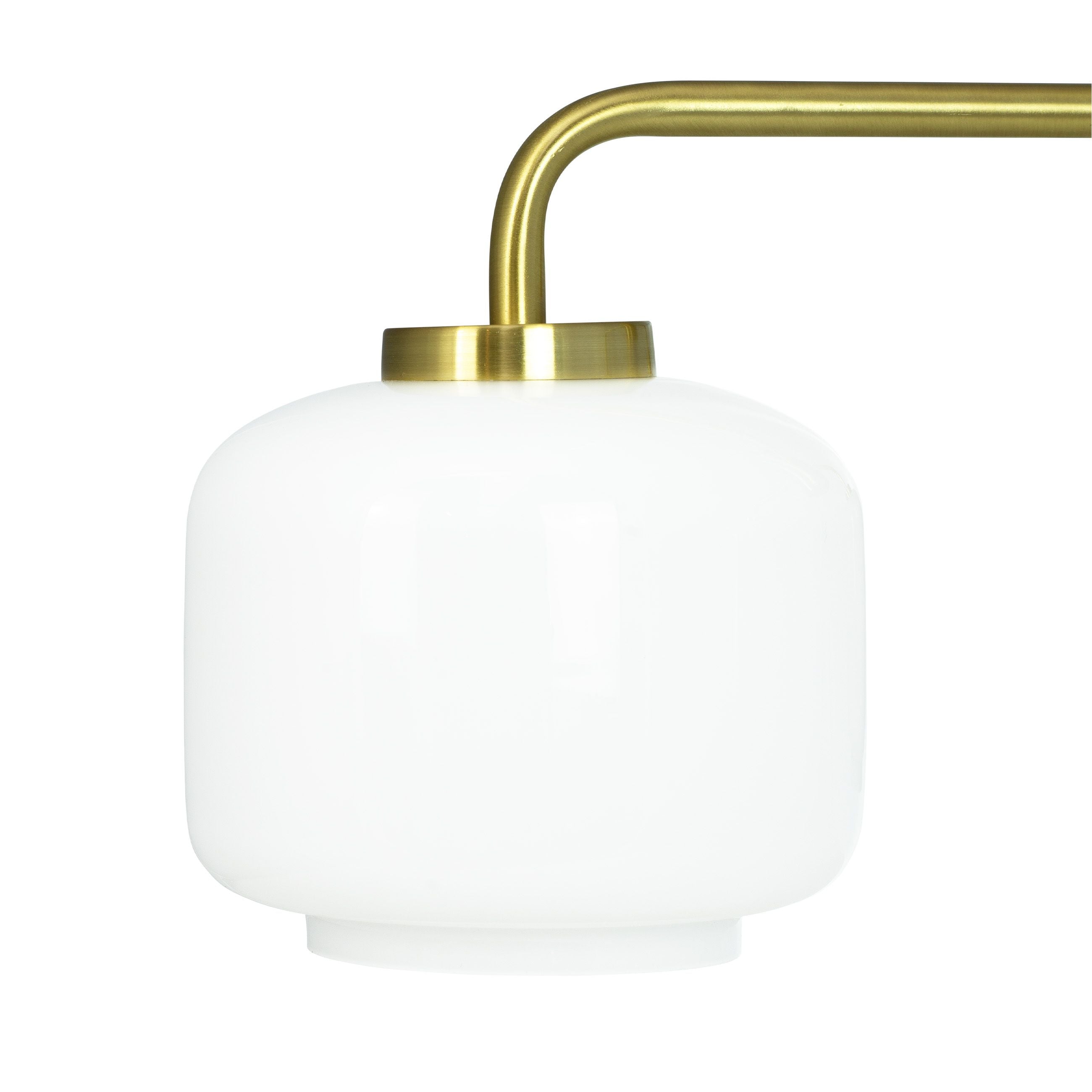 Dyberg Larsen Arp 3 Armed Chandelier, Opal / Brass