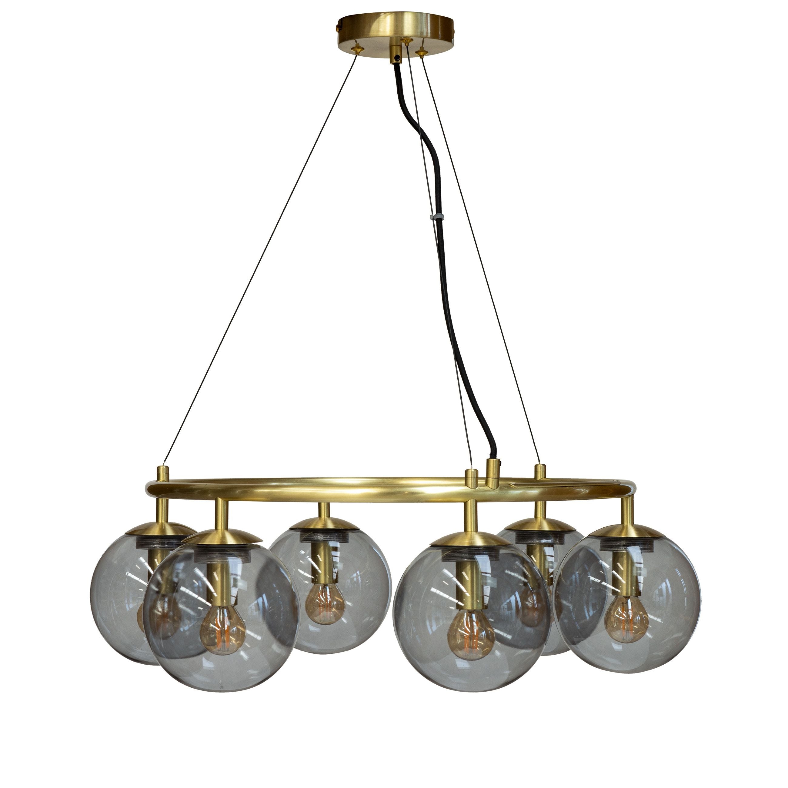 Dyberg Larsen Como 5 Pendant, Brass/Opal