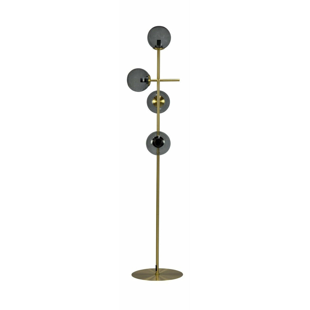 Dyberg Larsen Como Floor Lamp, Smoked Glass/Brass