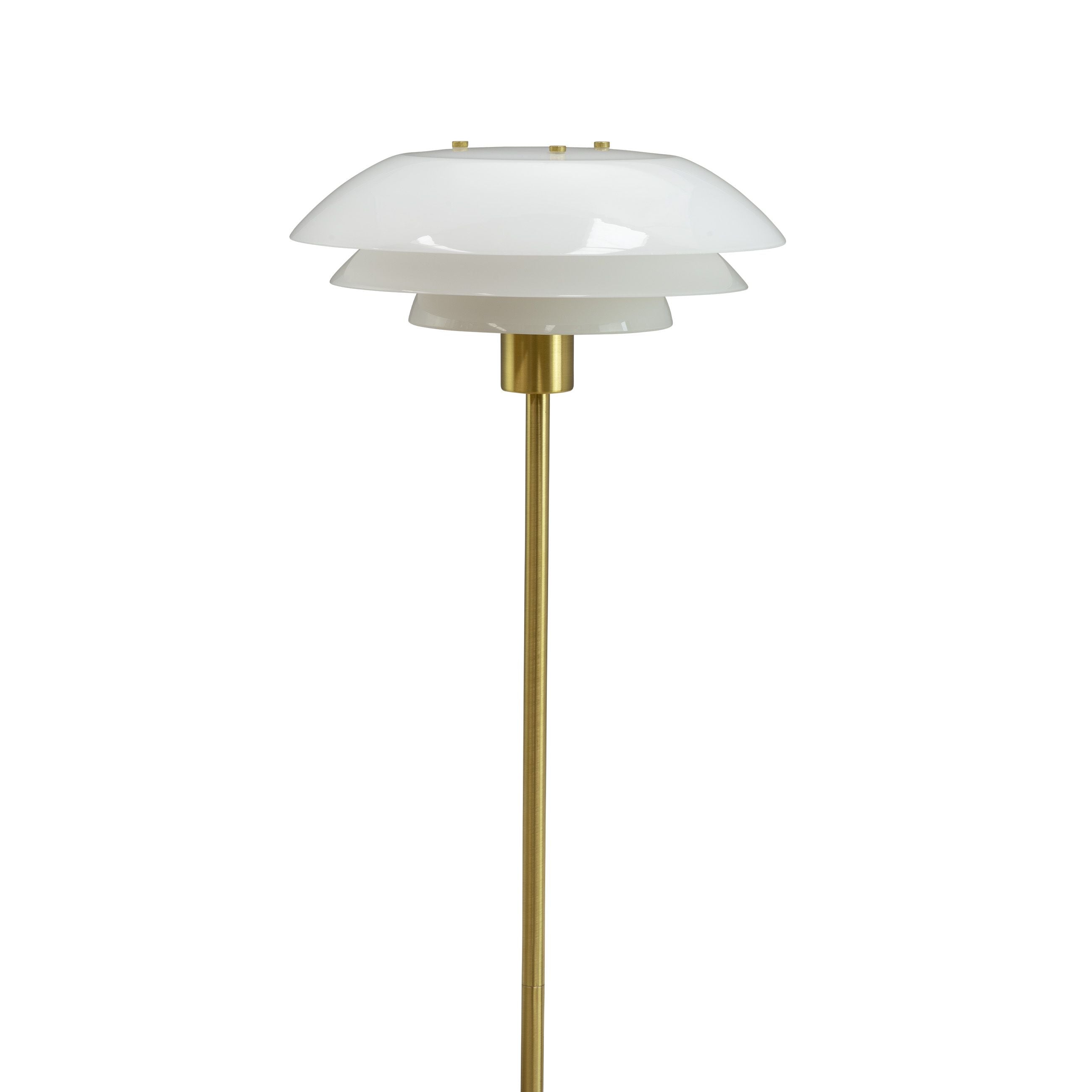 Dyberg Larsen DL31 golvlampa, mässing/opal