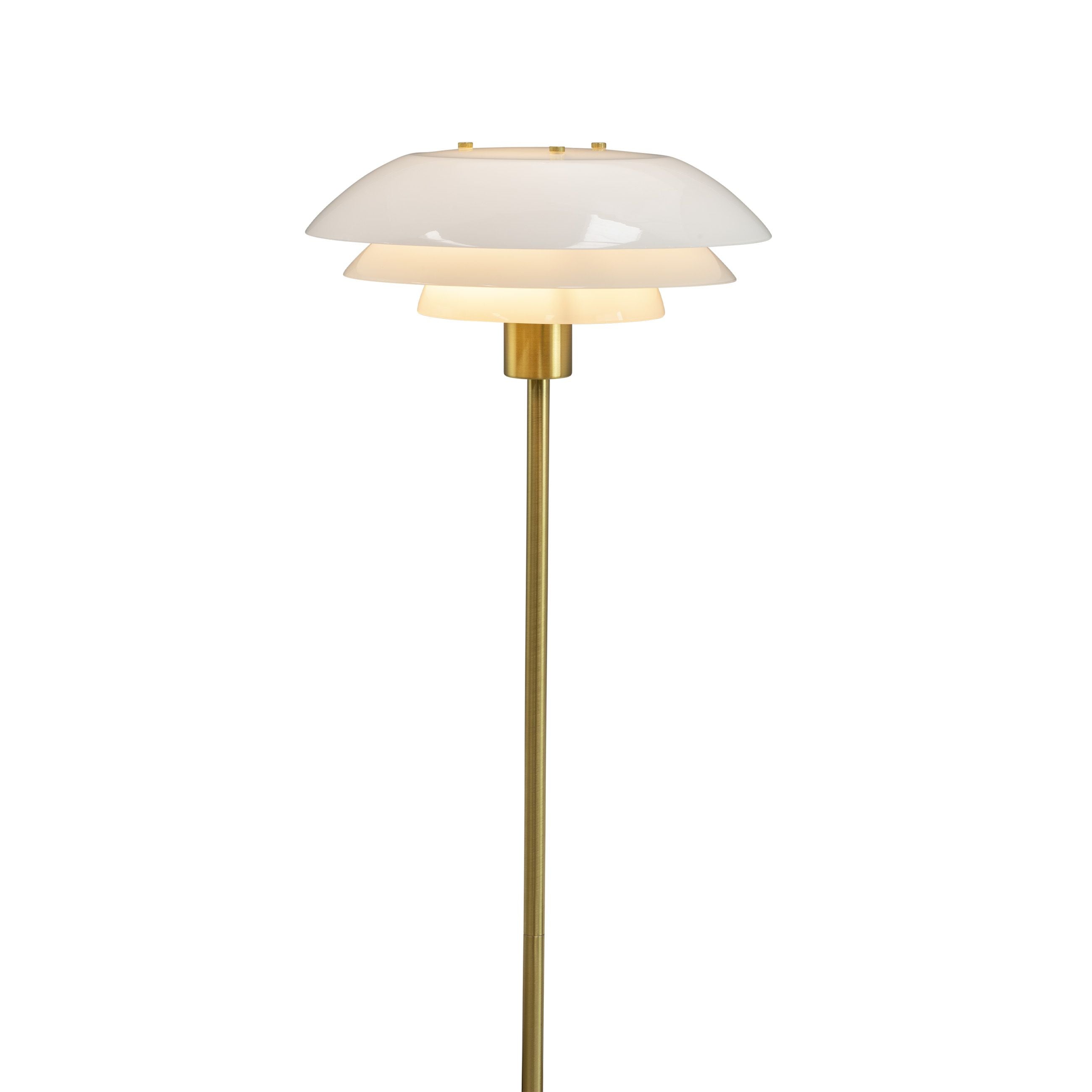 Dyberg Larsen DL31 golvlampa, mässing/opal