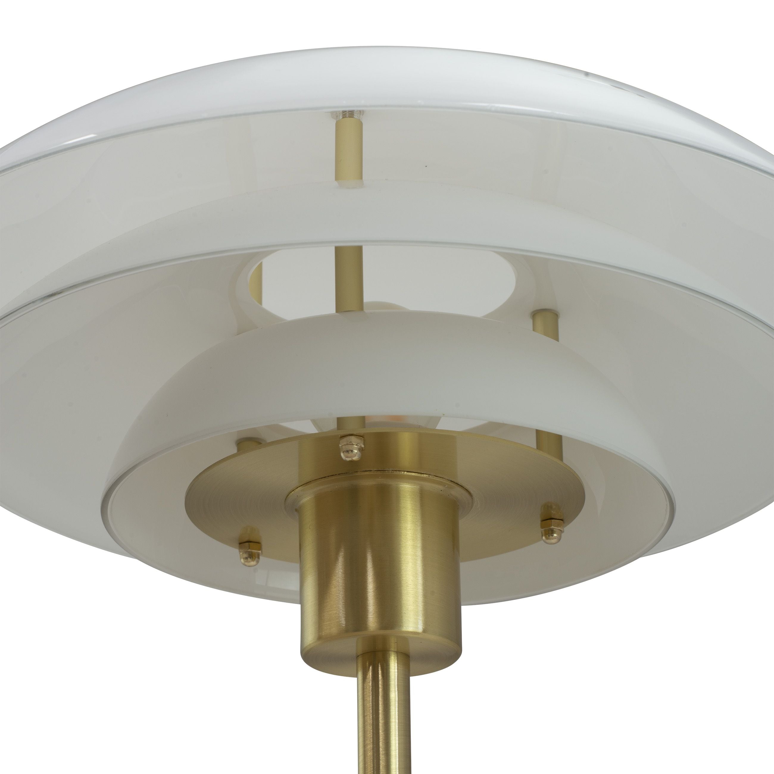 Lampadaire DLIRG Larsen DL31, laiton / opale