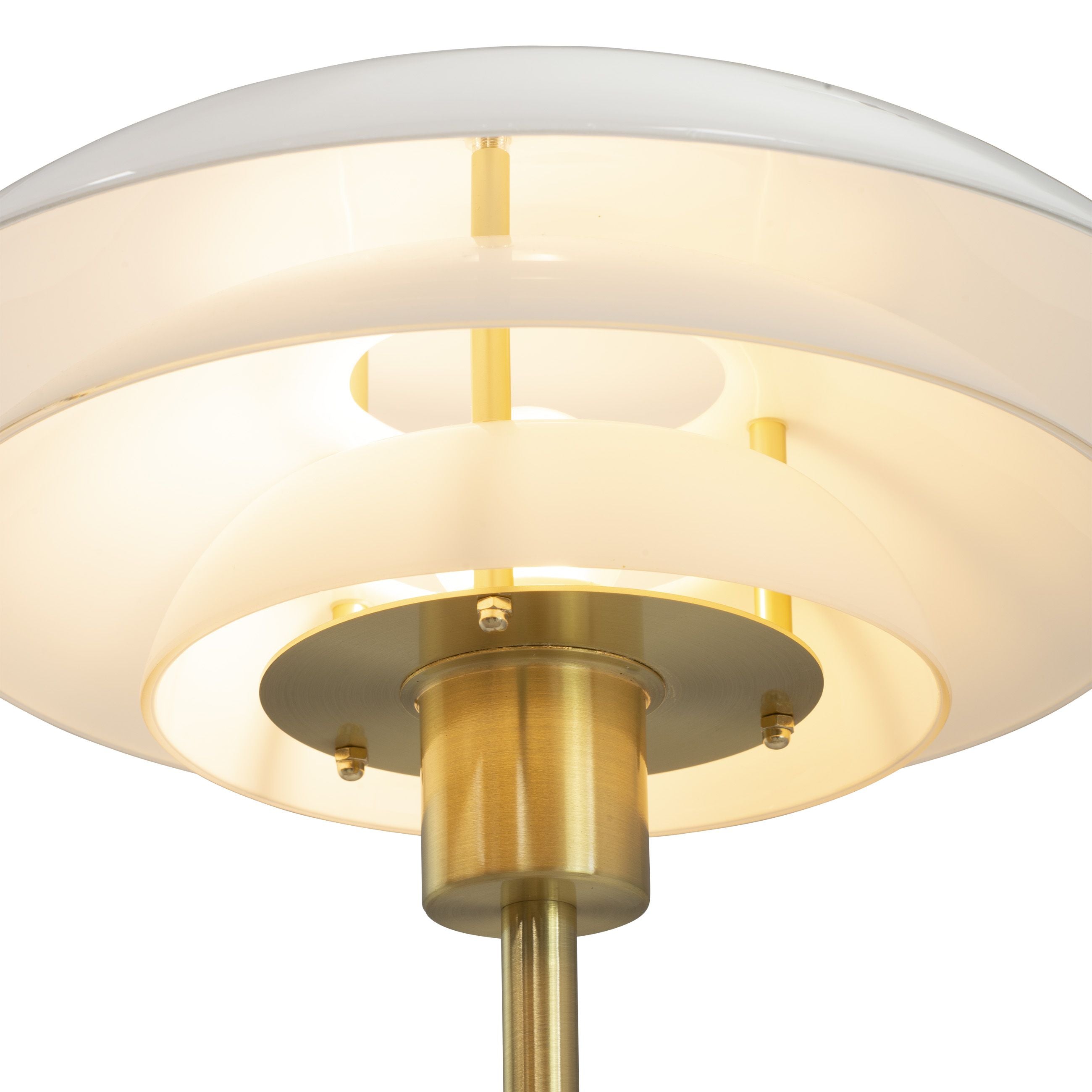 Dyberg Larsen Dl31 Floor Lamp, Brass/Opal