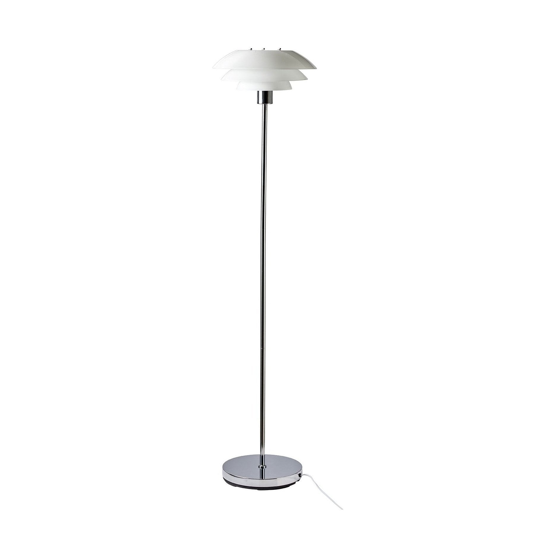 Dyberg Larsen Dl31 Floor Lamp W. Chrome Foot, Opal Glass