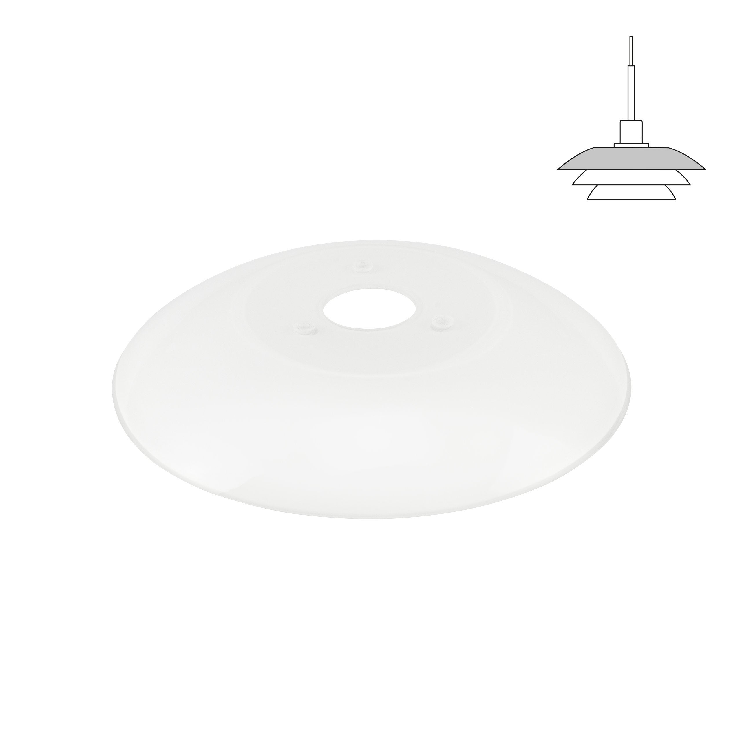 Verre de remplacement de Dyberg Larsen pour la lampe pendentielle DL20, ombre supérieure