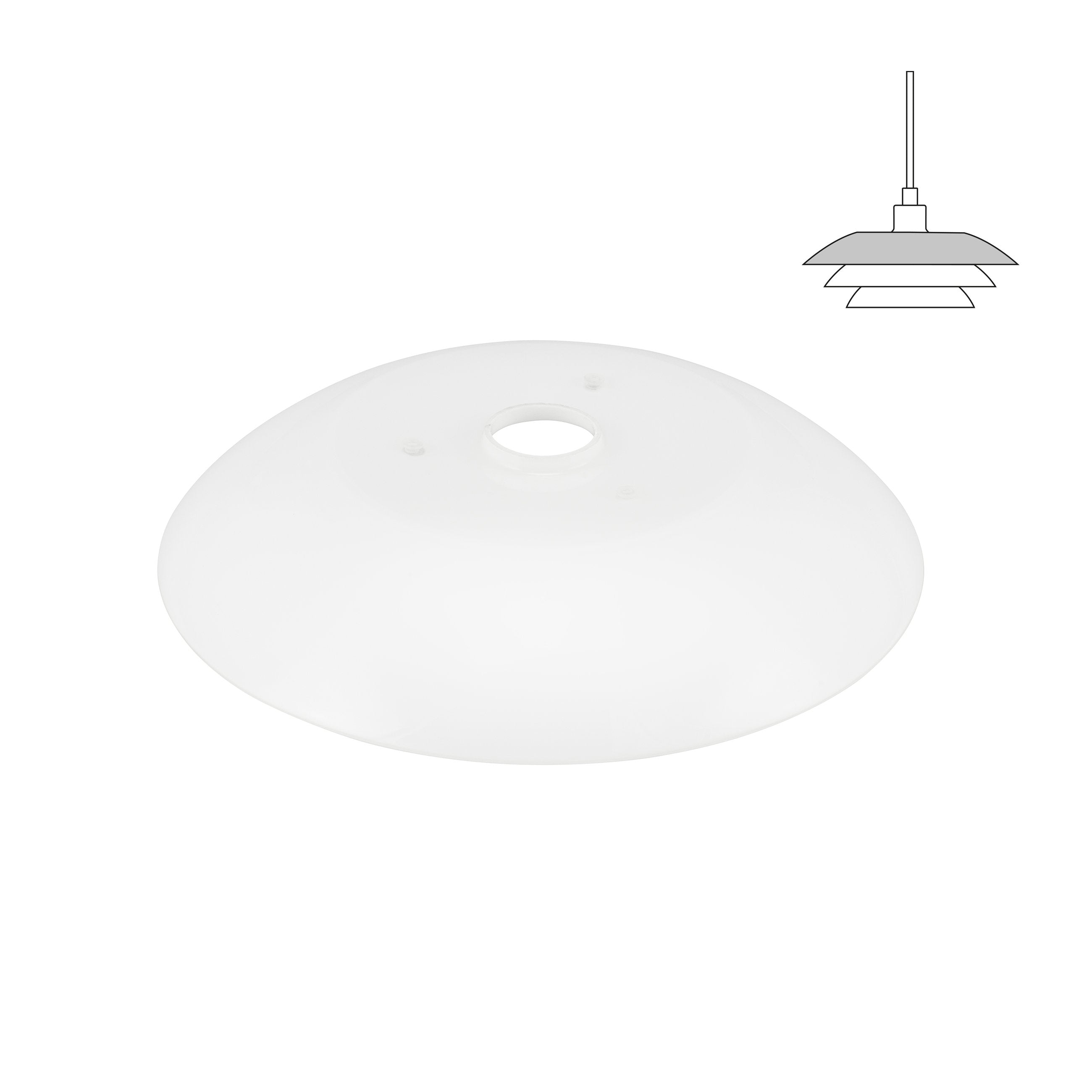 Verre de remplacement de Dyberg Larsen pour la lampe pendentielle DL31, ombre supérieure