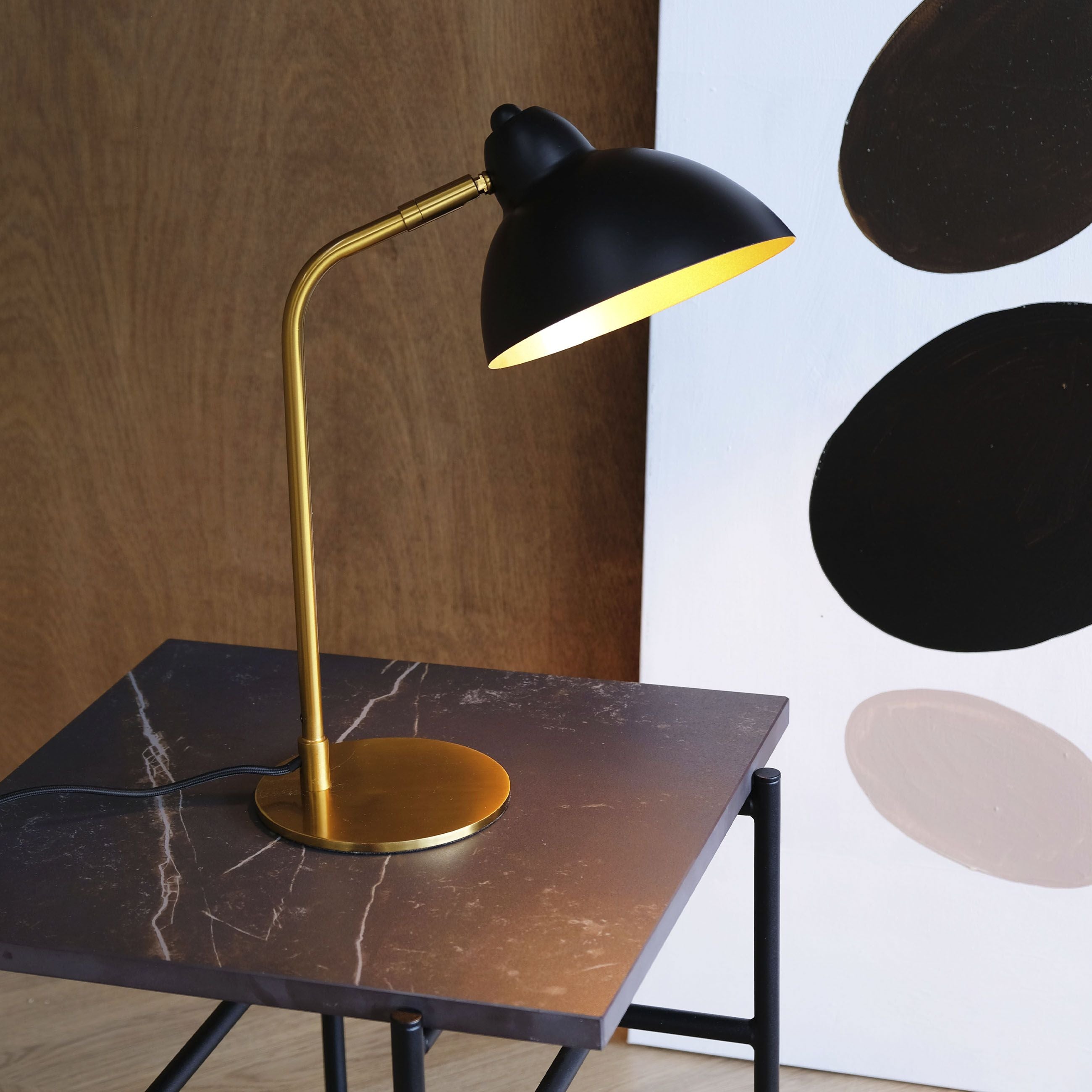 Dyberg Larsen Futura Table Lamp Brass/sort, lille