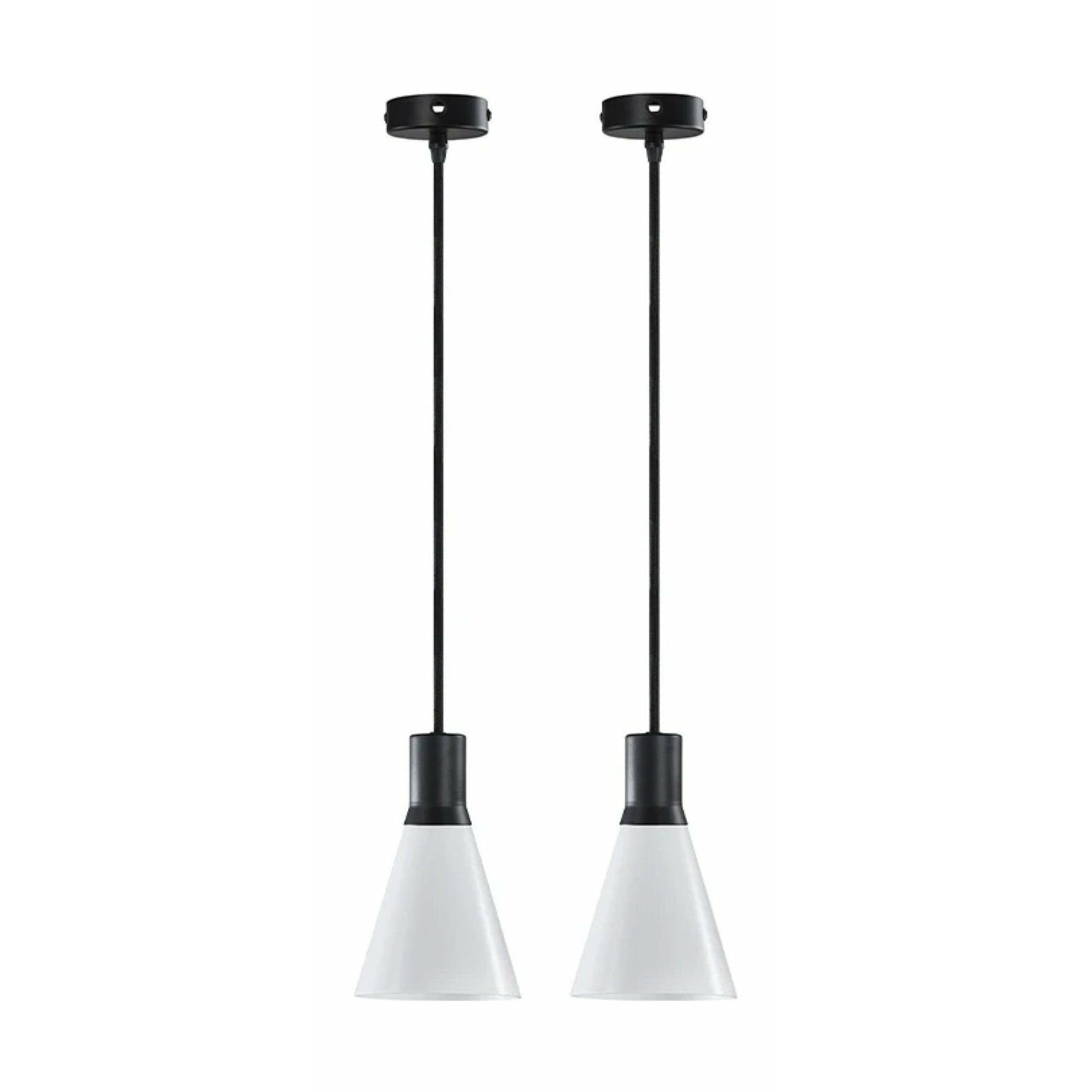 Dyberg Larsen Gent Pendant Set de 2, Opal / Matt Black