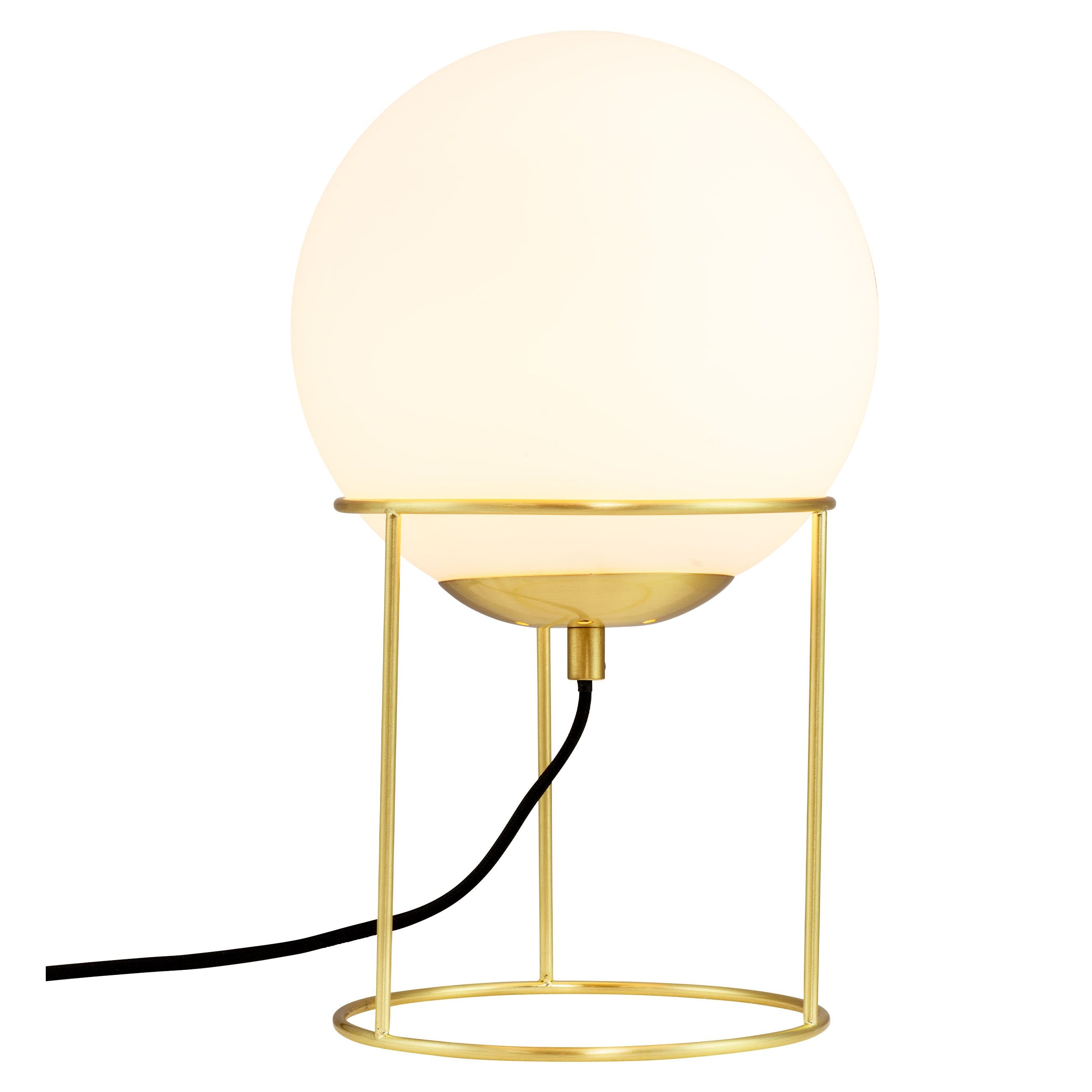 Dyberg Larsen Madrid bordlampe, opal/messing