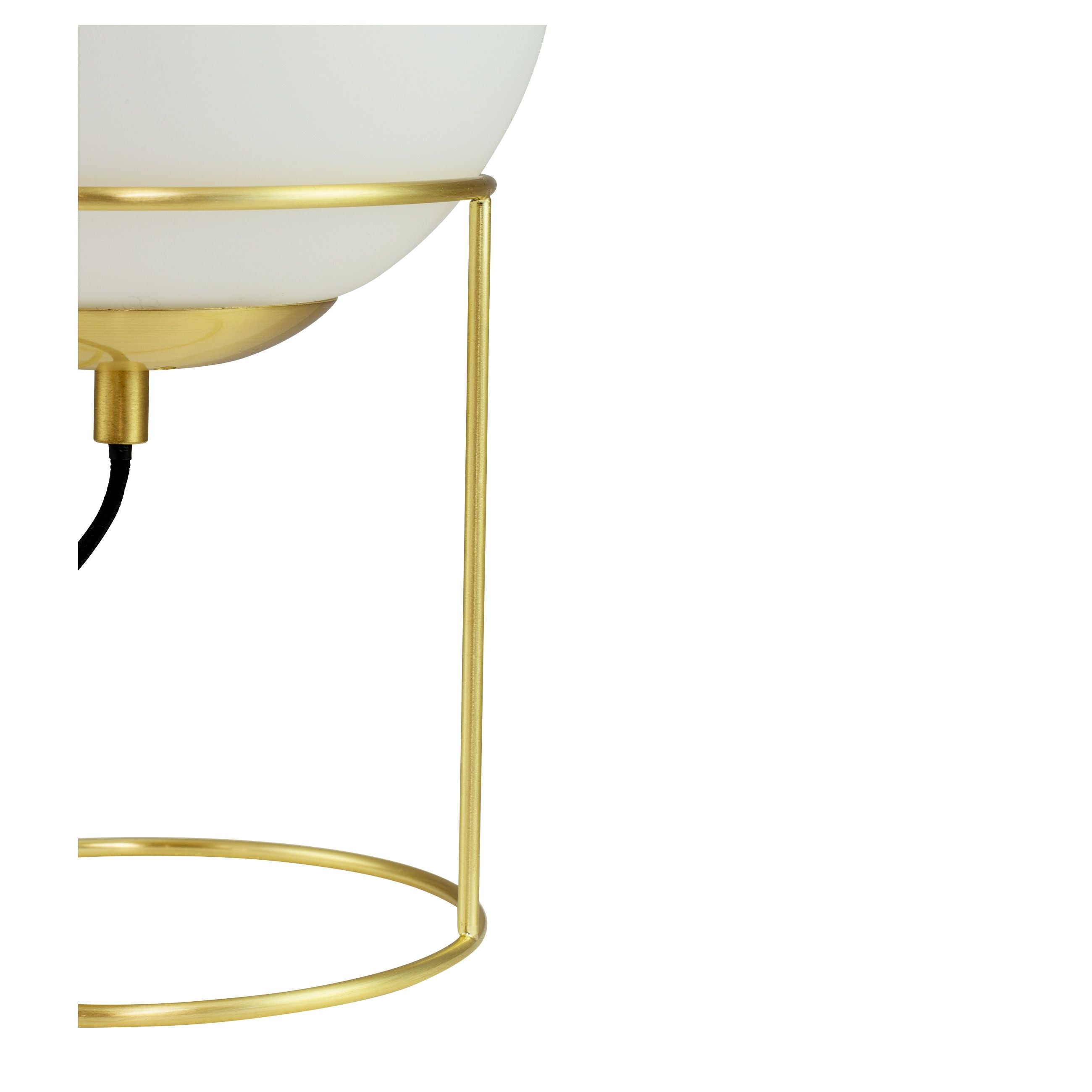 Dyberg Larsen Madrid bordlampe, opal/messing