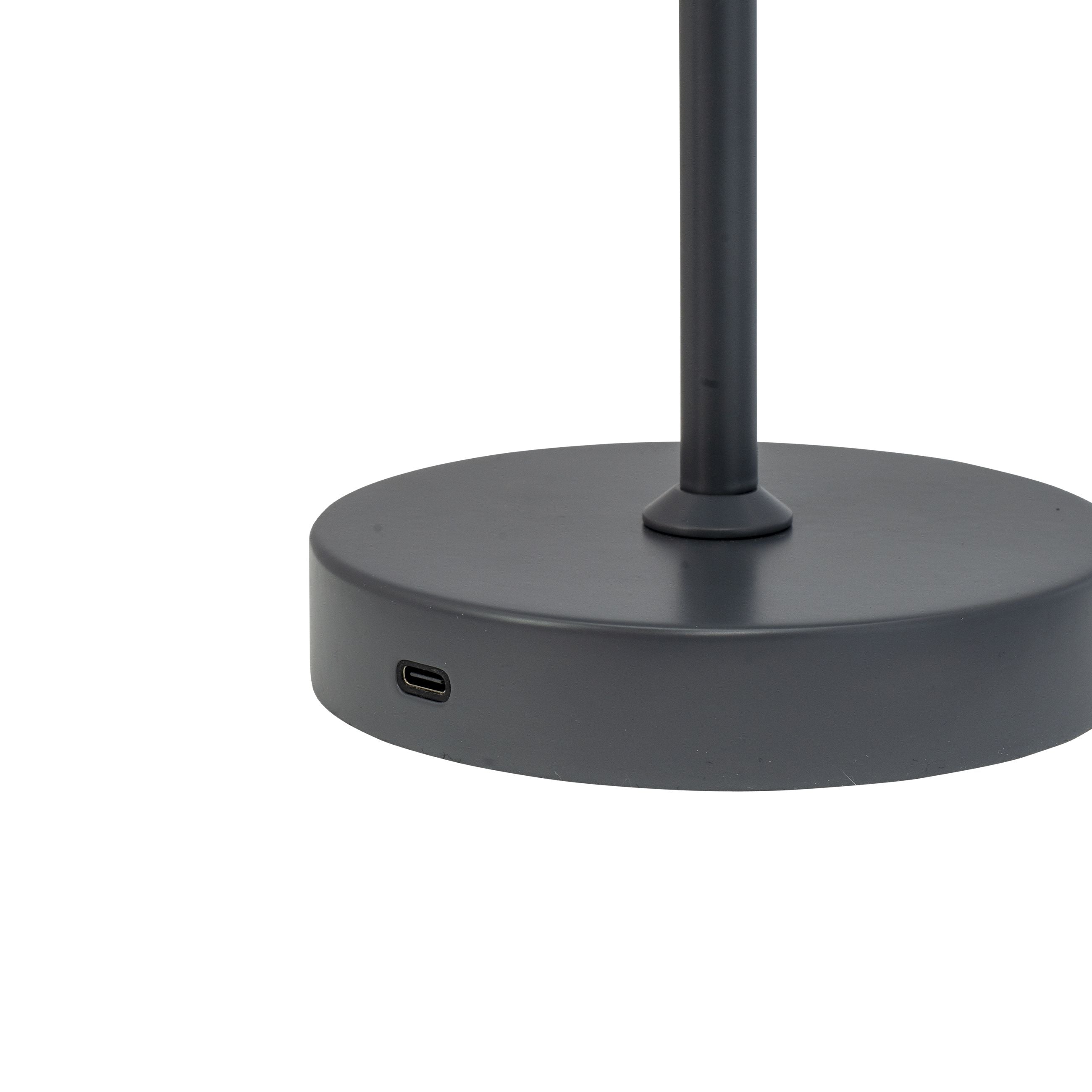 Lámpara de mesa LED de Dyberg Larsen Estocolmo, gris oscuro