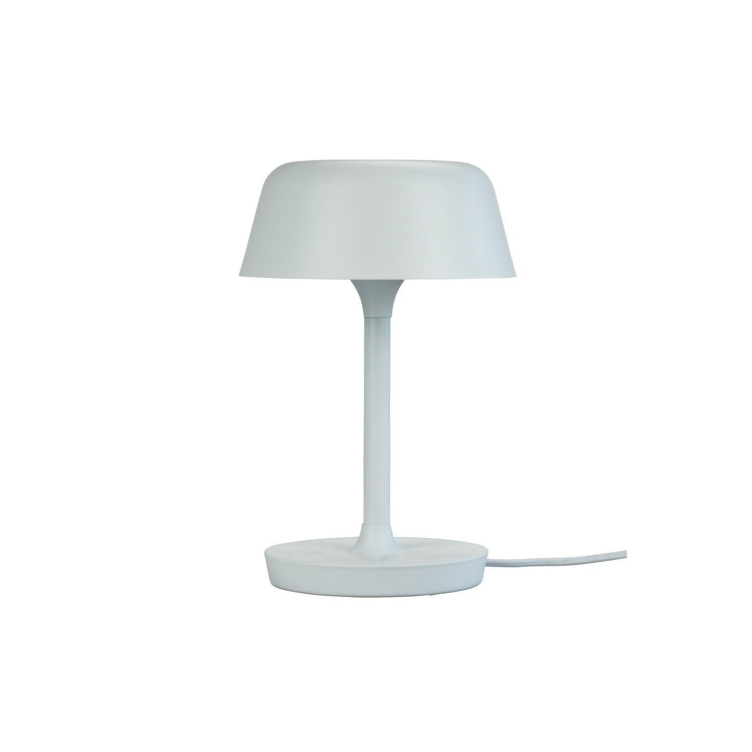 Lámpara de mesa LED de Dyberg Larsen Valencia con alambre, blanco/latón
