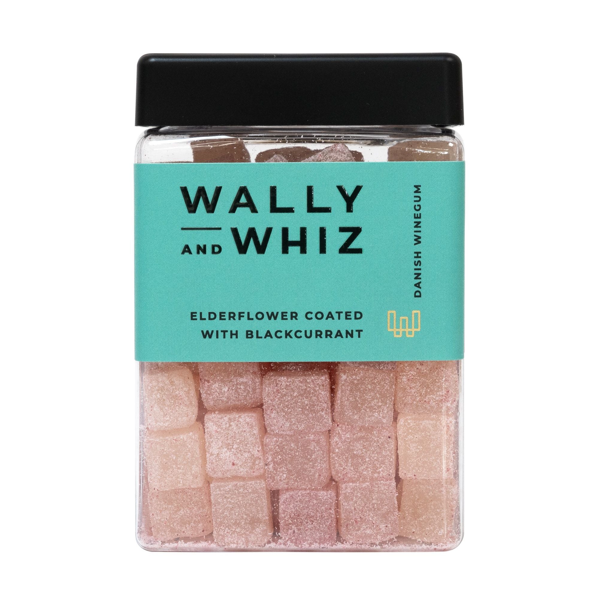 Wally och Whiz Summer Wine Gum Cube, äldsteblomma med Blackcurrant, 240 g