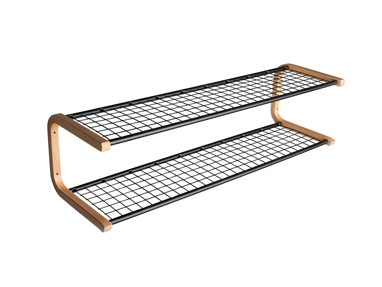 Essem design Anna Shoe Rack Oak 100 cm, svart