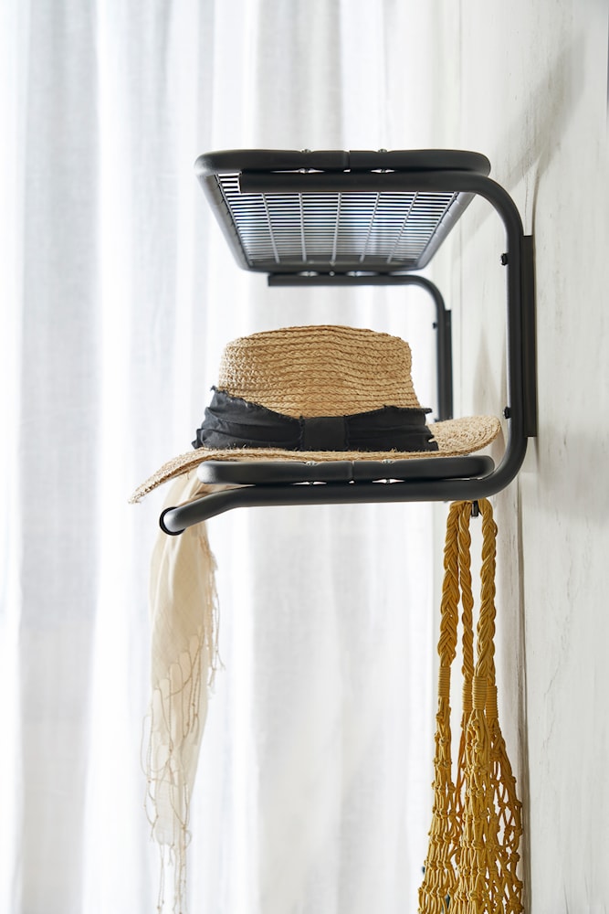 ESSEM Design clásico estante de sombrero 100 cm, negro