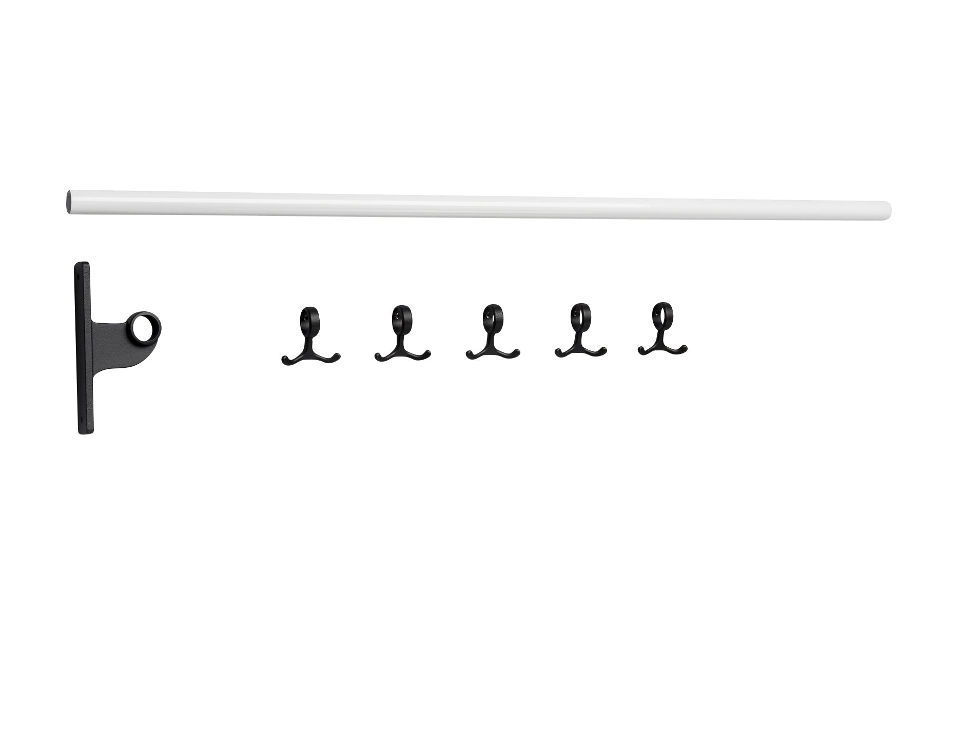 Parte de extensión de diseño de Essem para la barra de gancho de nostalgi, blanco/negro