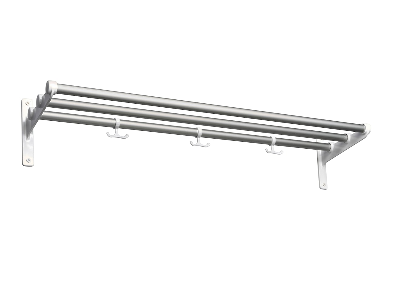 Essem design nostalgi hatthylla/sko rack aluminium, vit