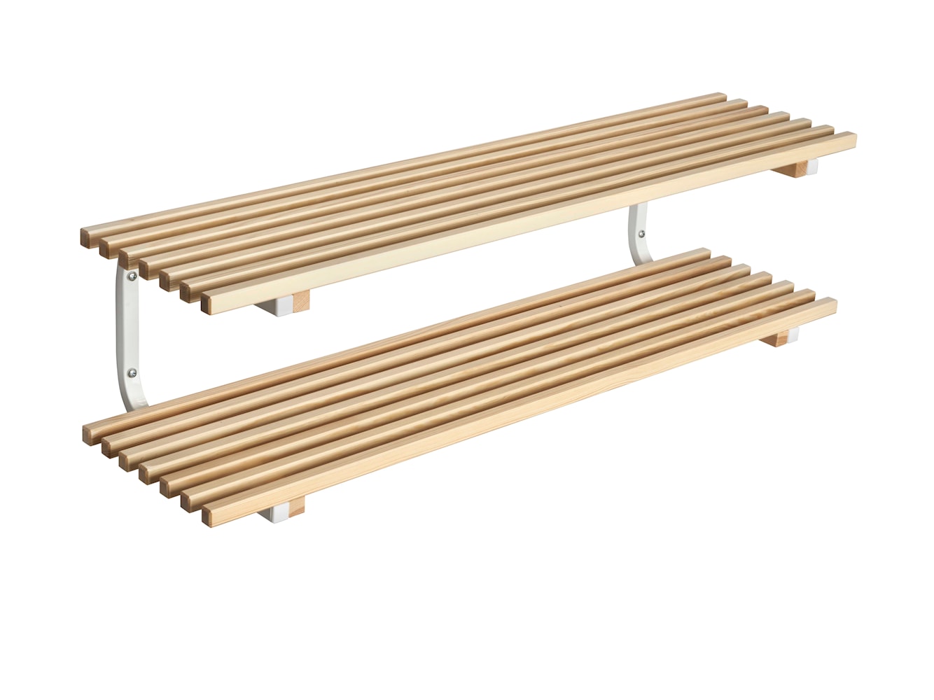 Essem Design Sara Shoe Rack Wall Hung Pine 120 Cm, White