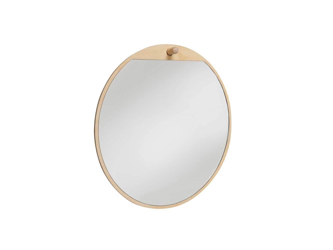 Miroir de conception Essem Tillbakablick Round, bouleau