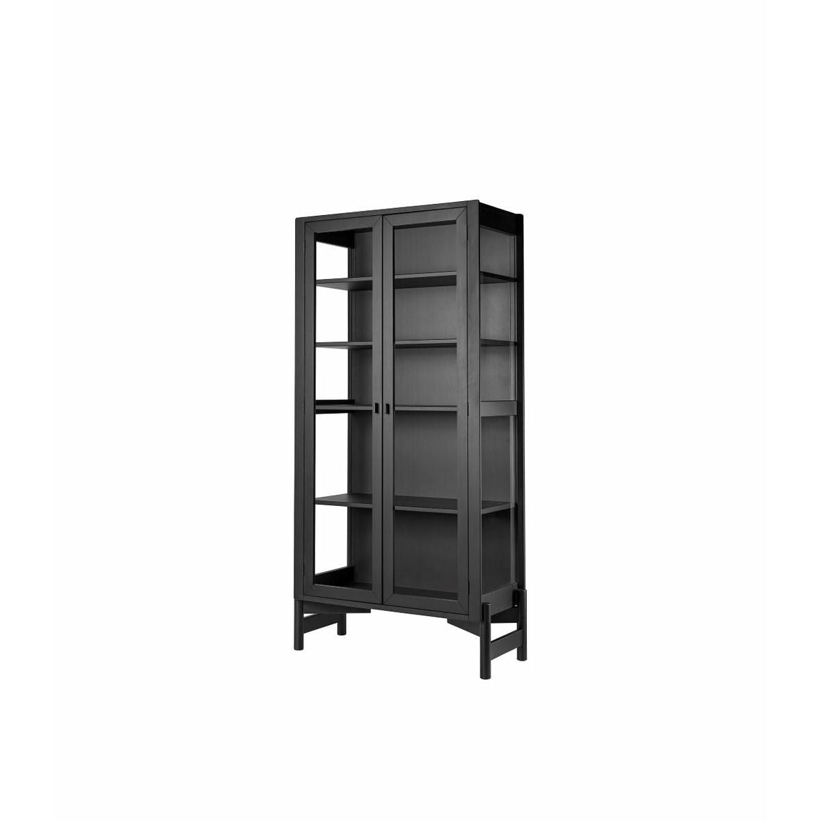 FDB Møbler A90 Boderne Displayschrank Buche Black Lacked, H: 178 cm