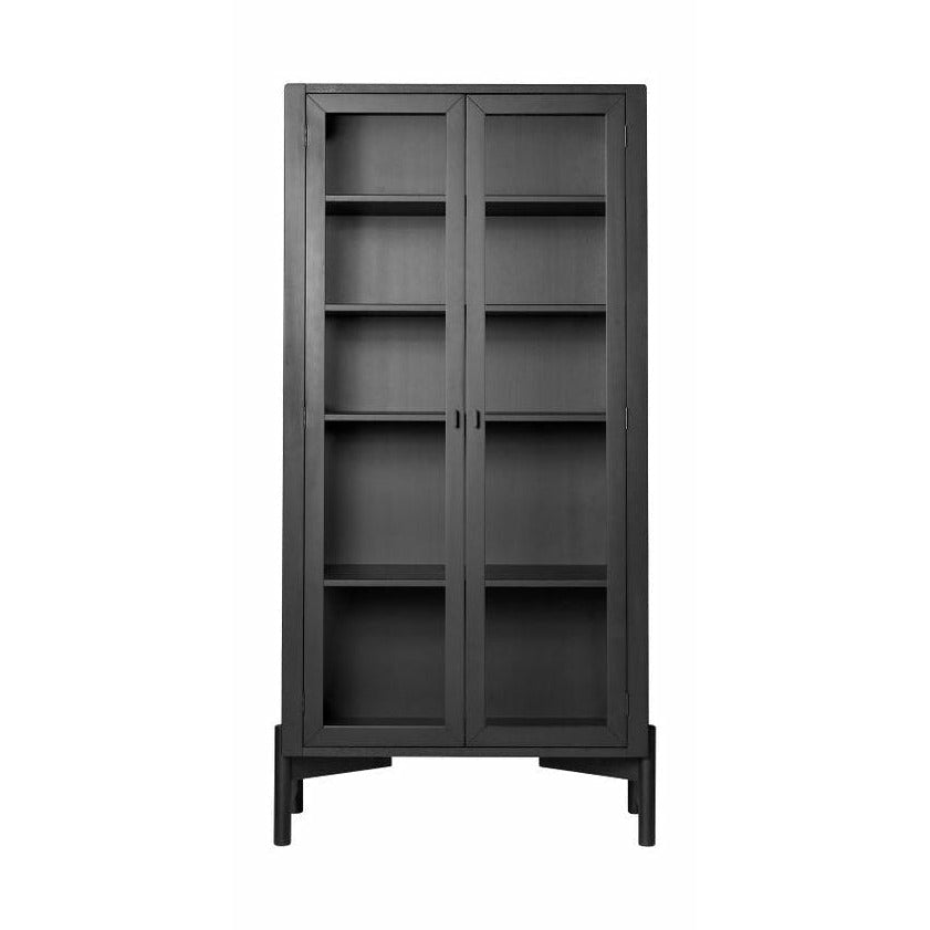 FDB Møbler A90 Bodenne Afficher Cabinet Beech Black LaQuered, H: 178 cm